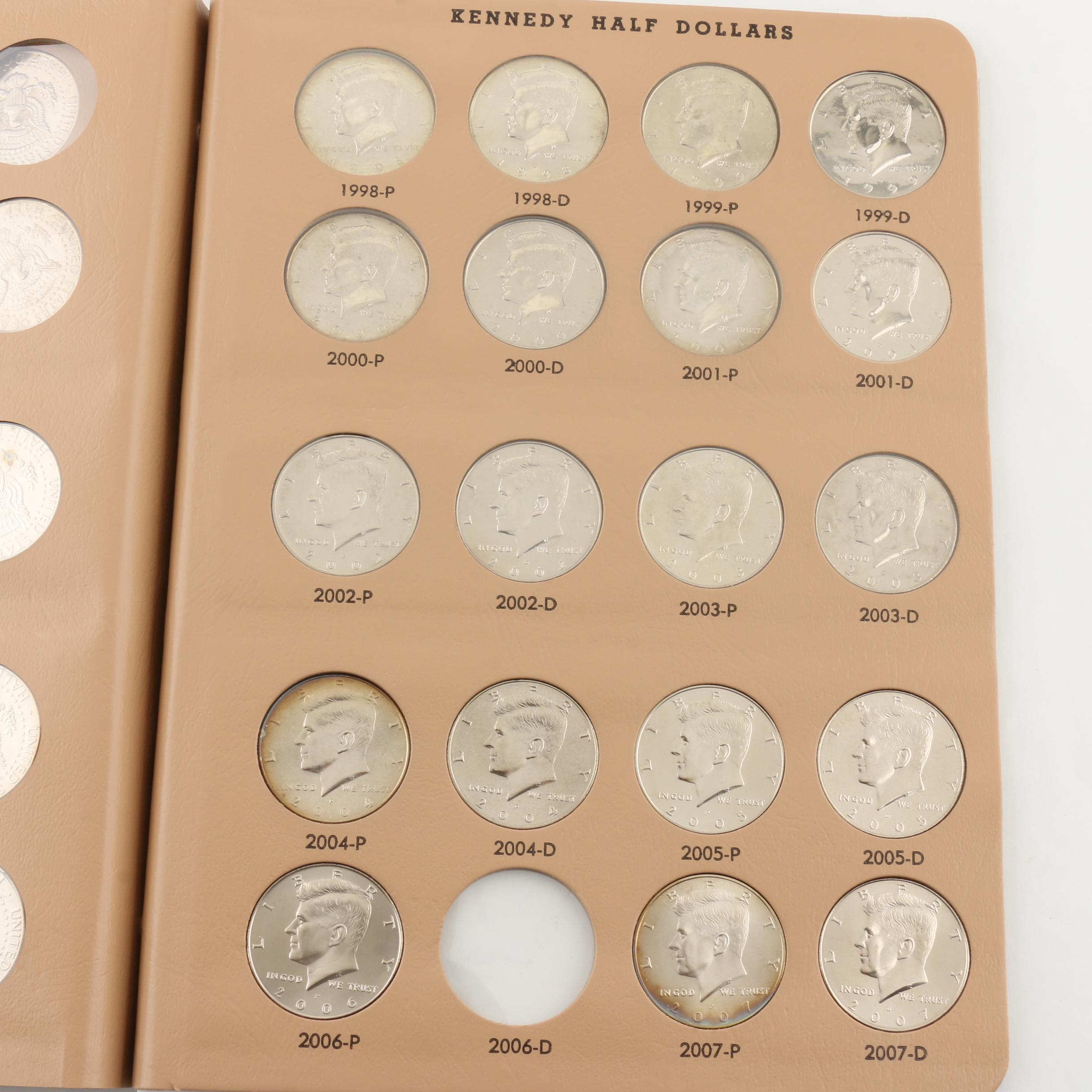 Dansco Album of Eighty-Eight Kennedy Half Dollars from 1964 to 2014