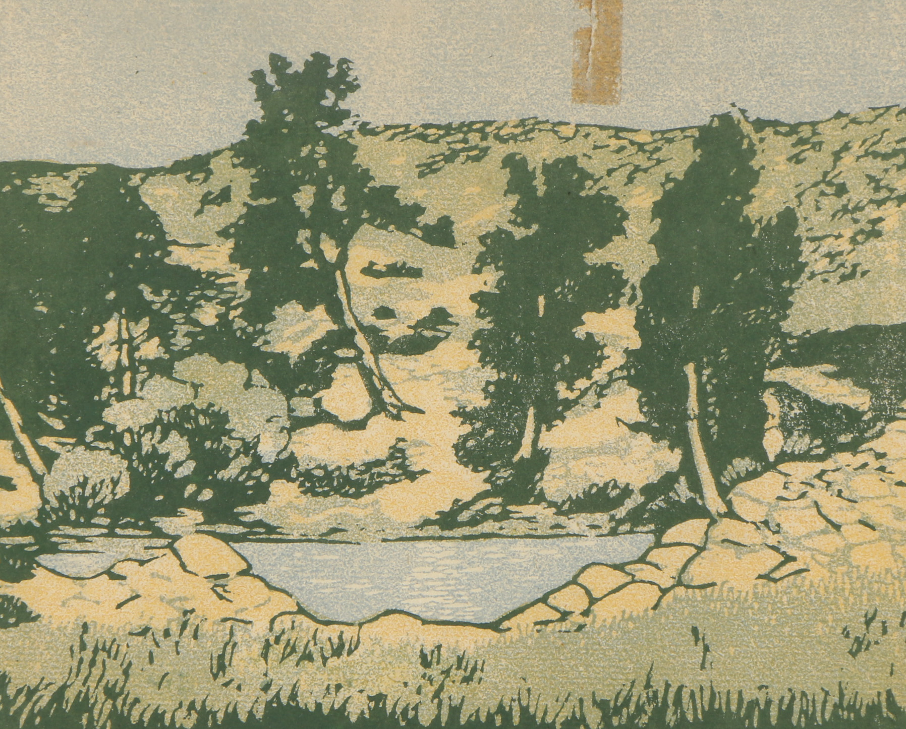 Margaret Evelyn Whittemore Woodblock on Paper "St. Jacobs Well"