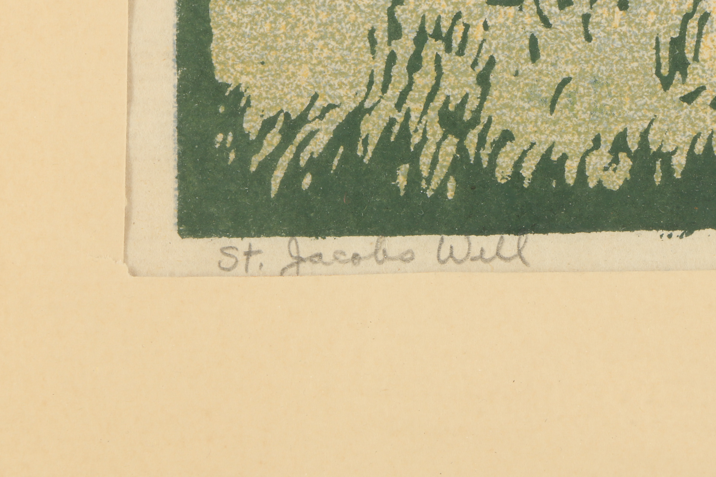 Margaret Evelyn Whittemore Woodblock on Paper "St. Jacobs Well"