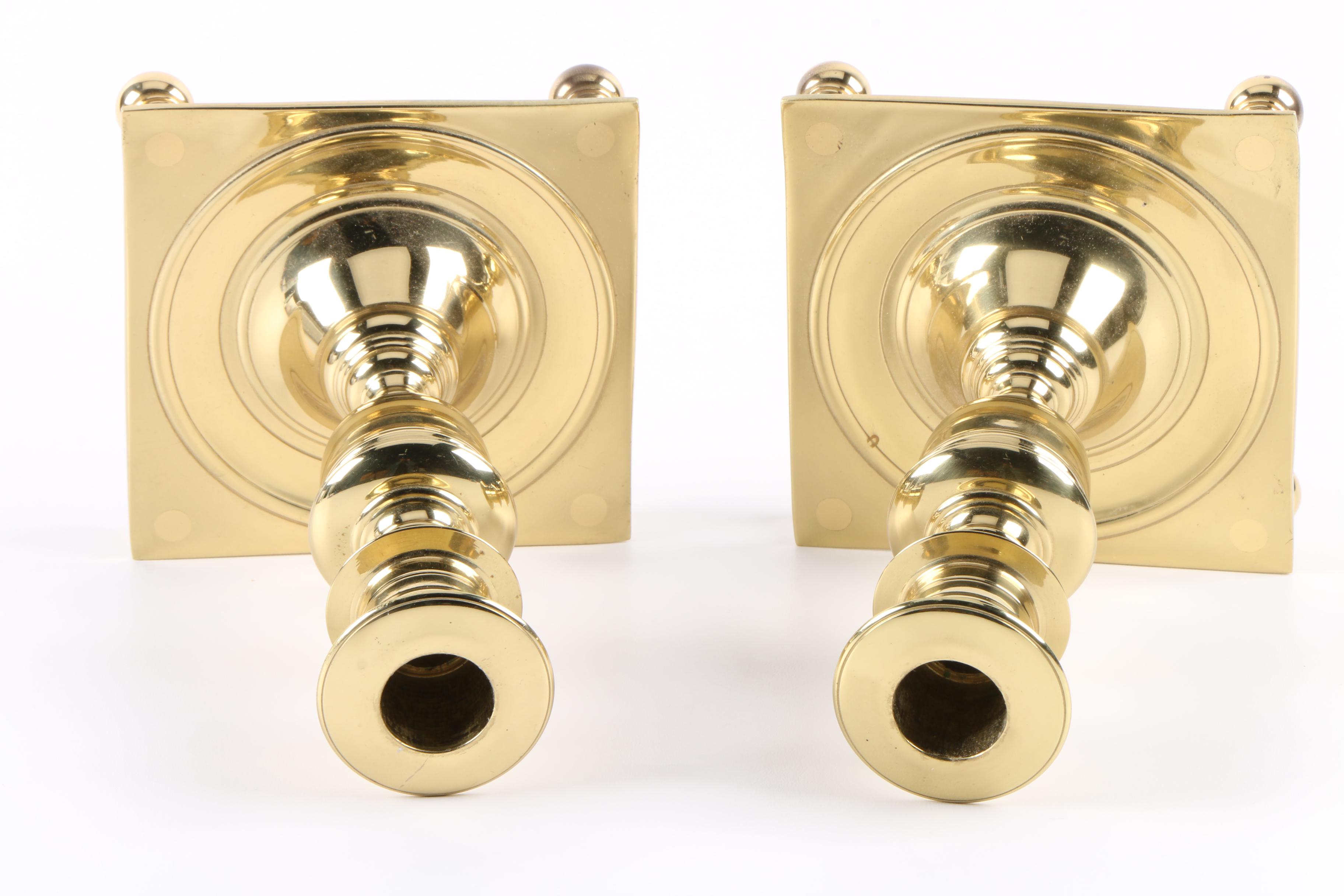 Brass Footed Candlesticks