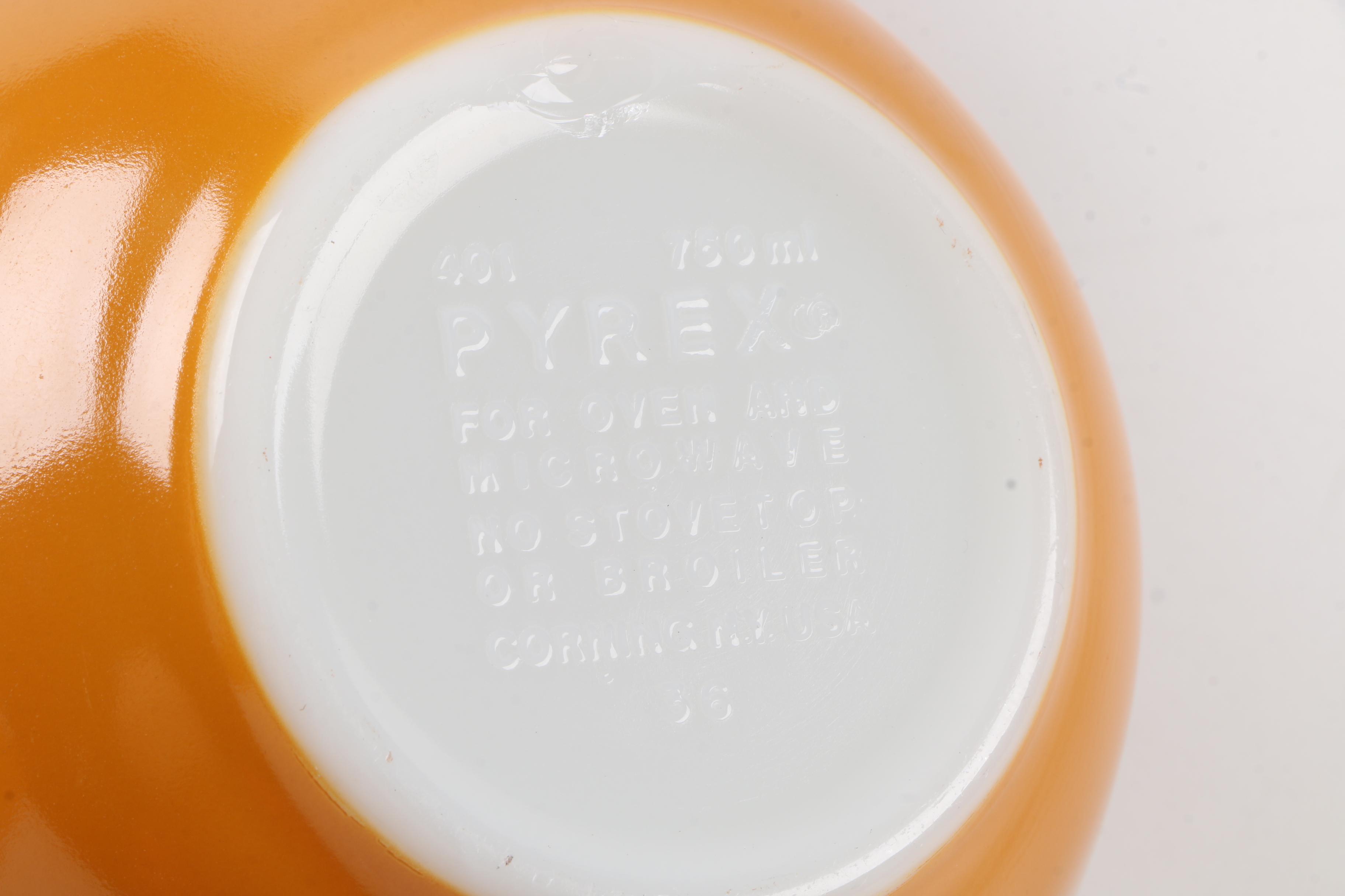 Vintage Pyrex "Butterfly Gold" Mixing Bowls and Baking Dishes 1972-81