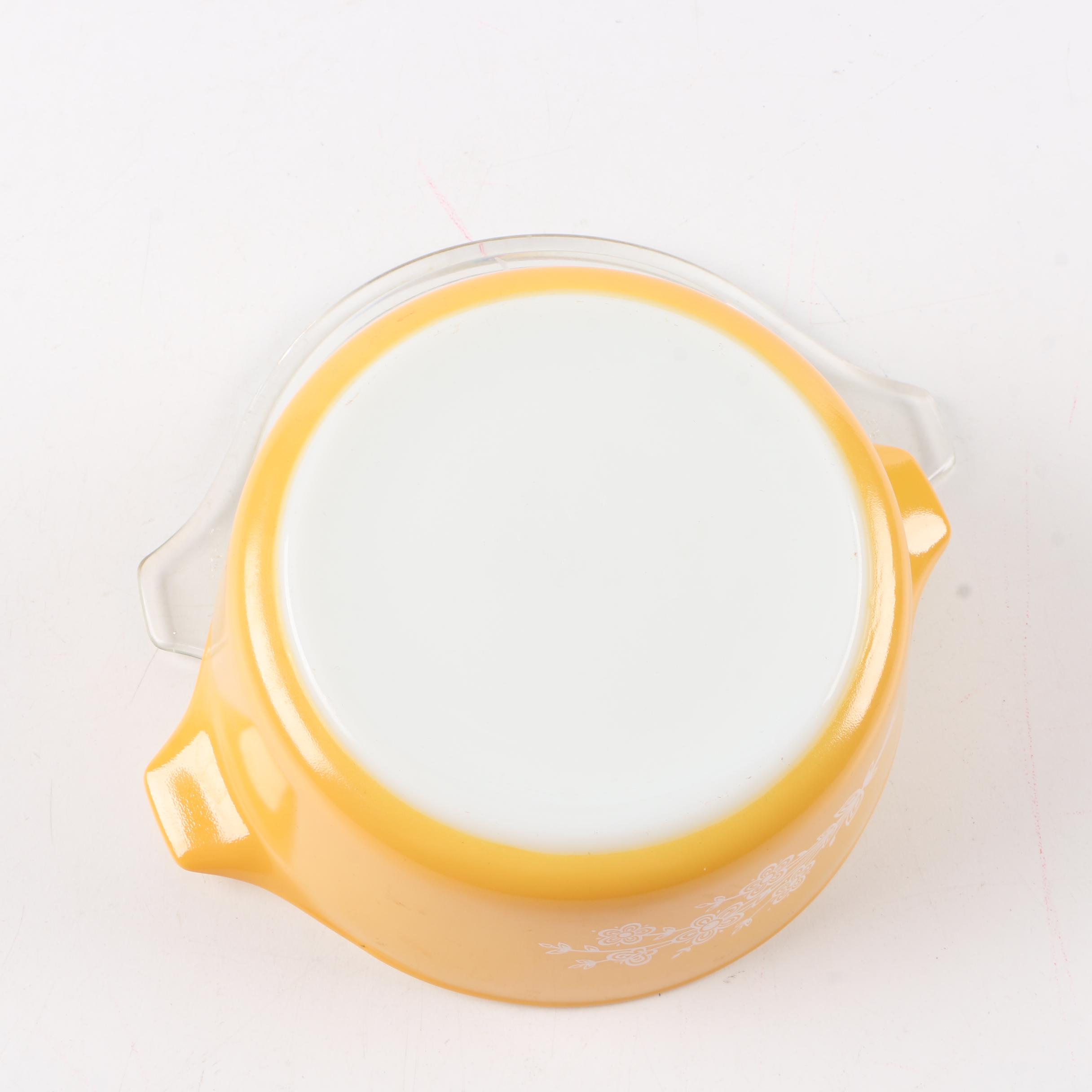 Vintage Pyrex "Butterfly Gold" Mixing Bowls and Baking Dishes 1972-81