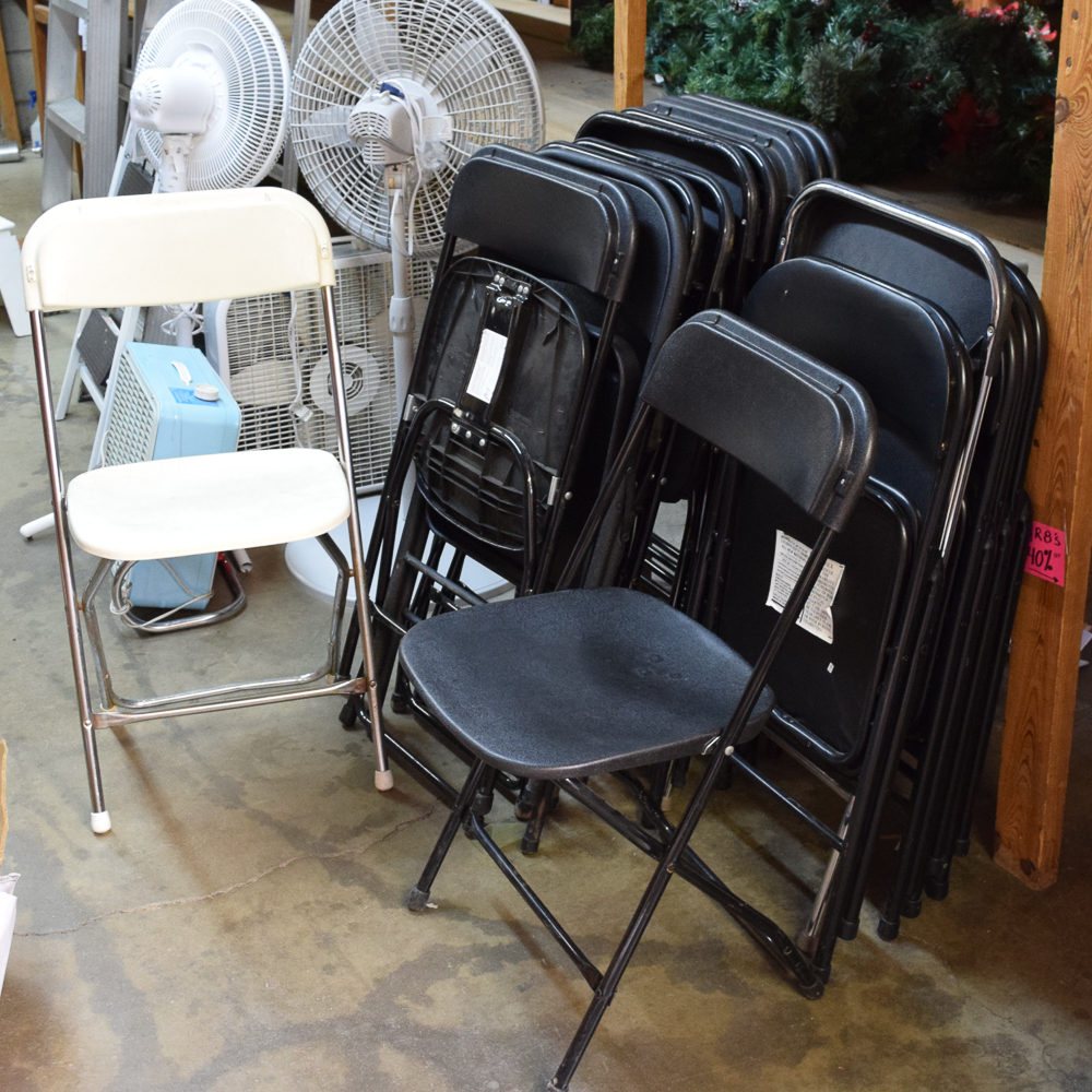 Metal and Plastic Folding Chairs