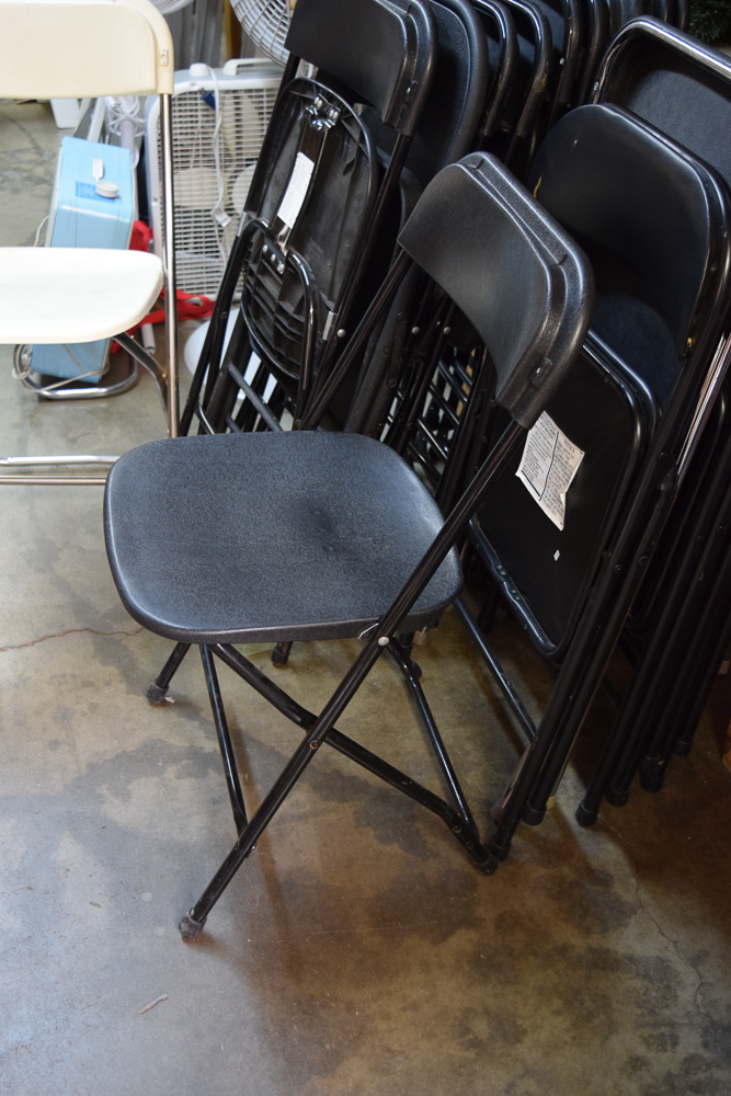 Metal and Plastic Folding Chairs