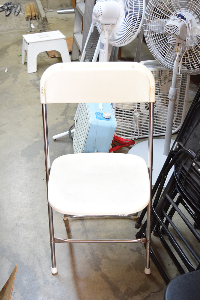 Metal and Plastic Folding Chairs