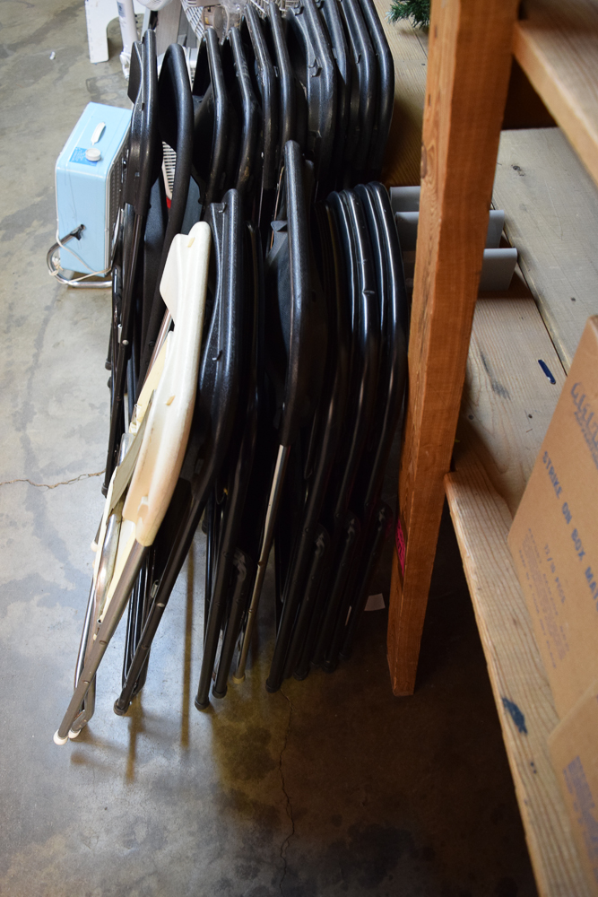 Metal and Plastic Folding Chairs