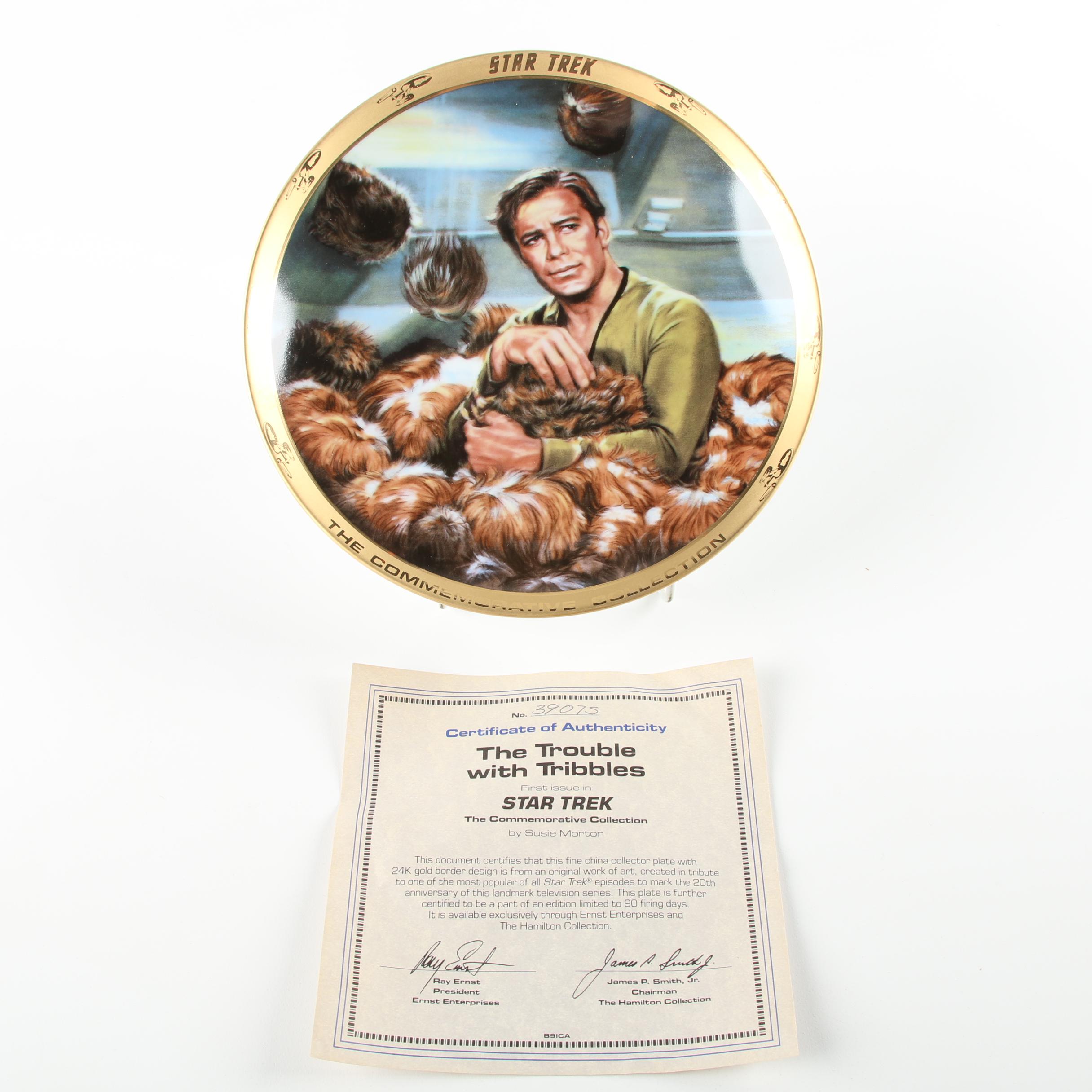 Star Trek "The Trouble With Tribbles" Twentieth Anniversary Commemorative Plate