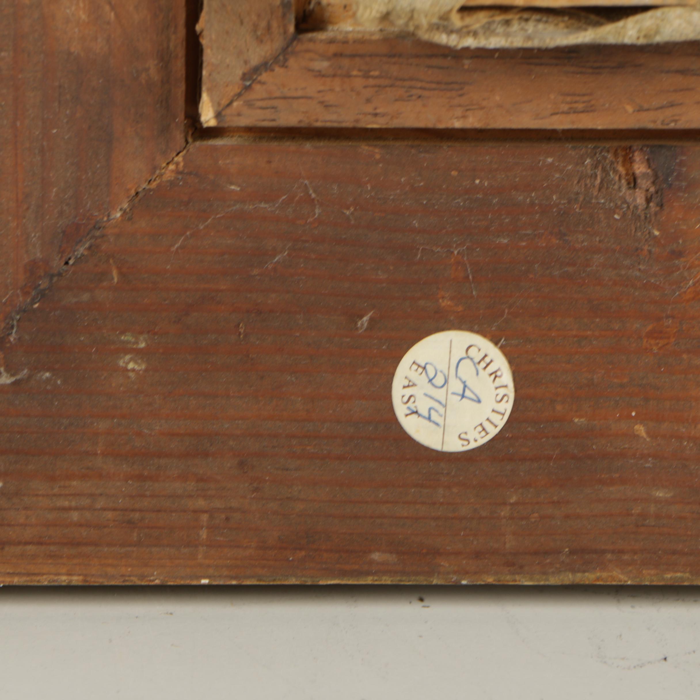 Vintage Oil Painting of Nude Couple with Deer