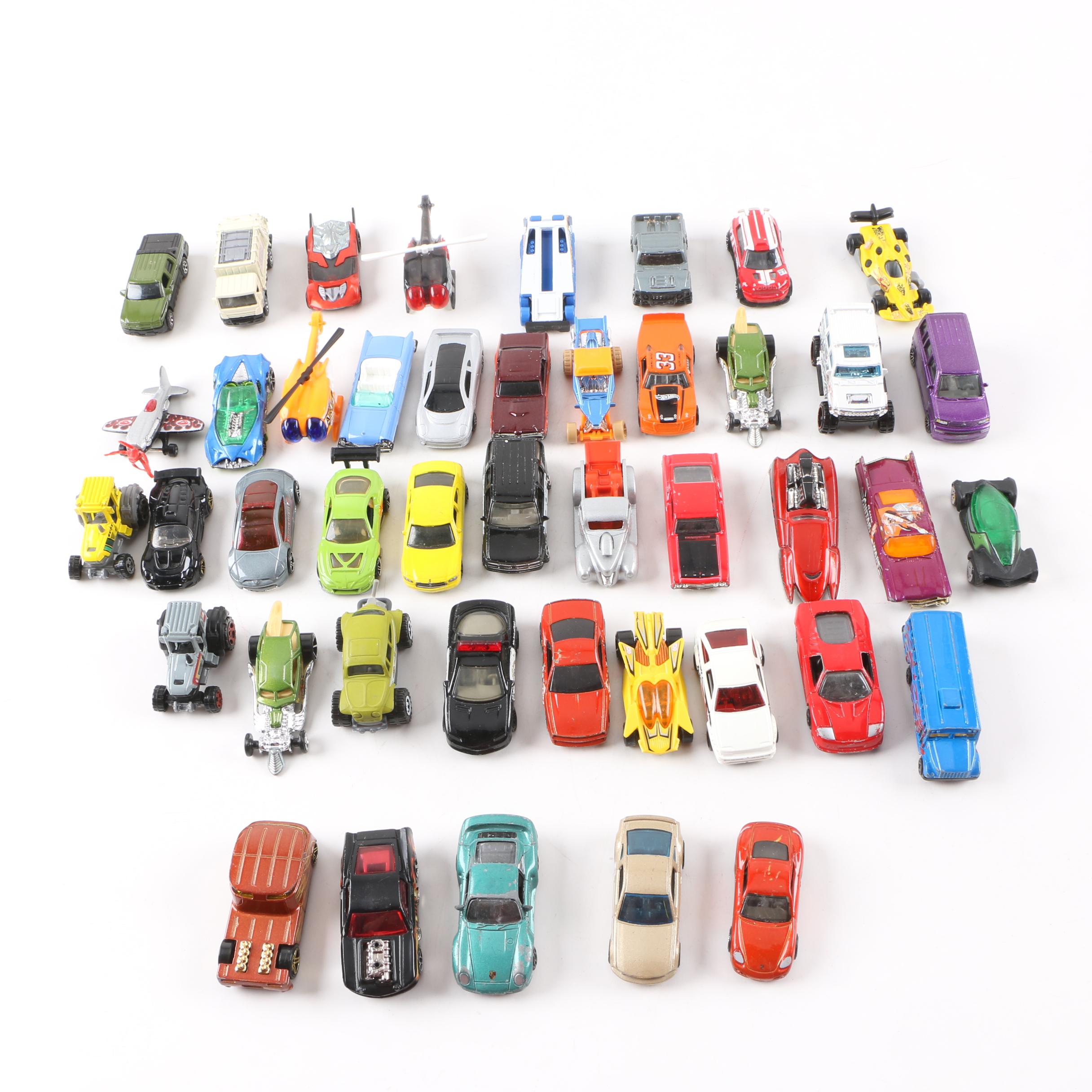 Die-Cast Car Collection with Hot Wheels Carrying Case