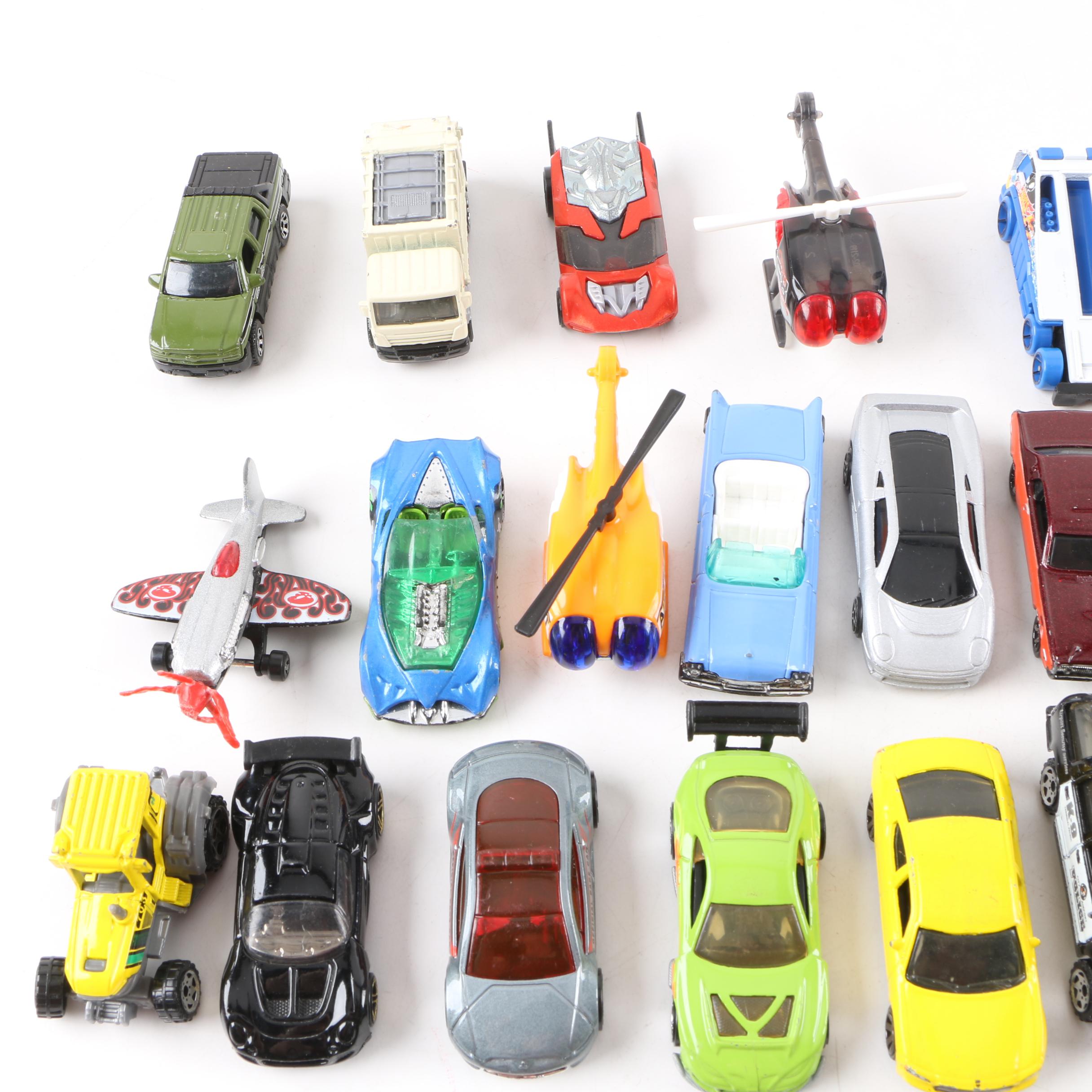 Die-Cast Car Collection with Hot Wheels Carrying Case
