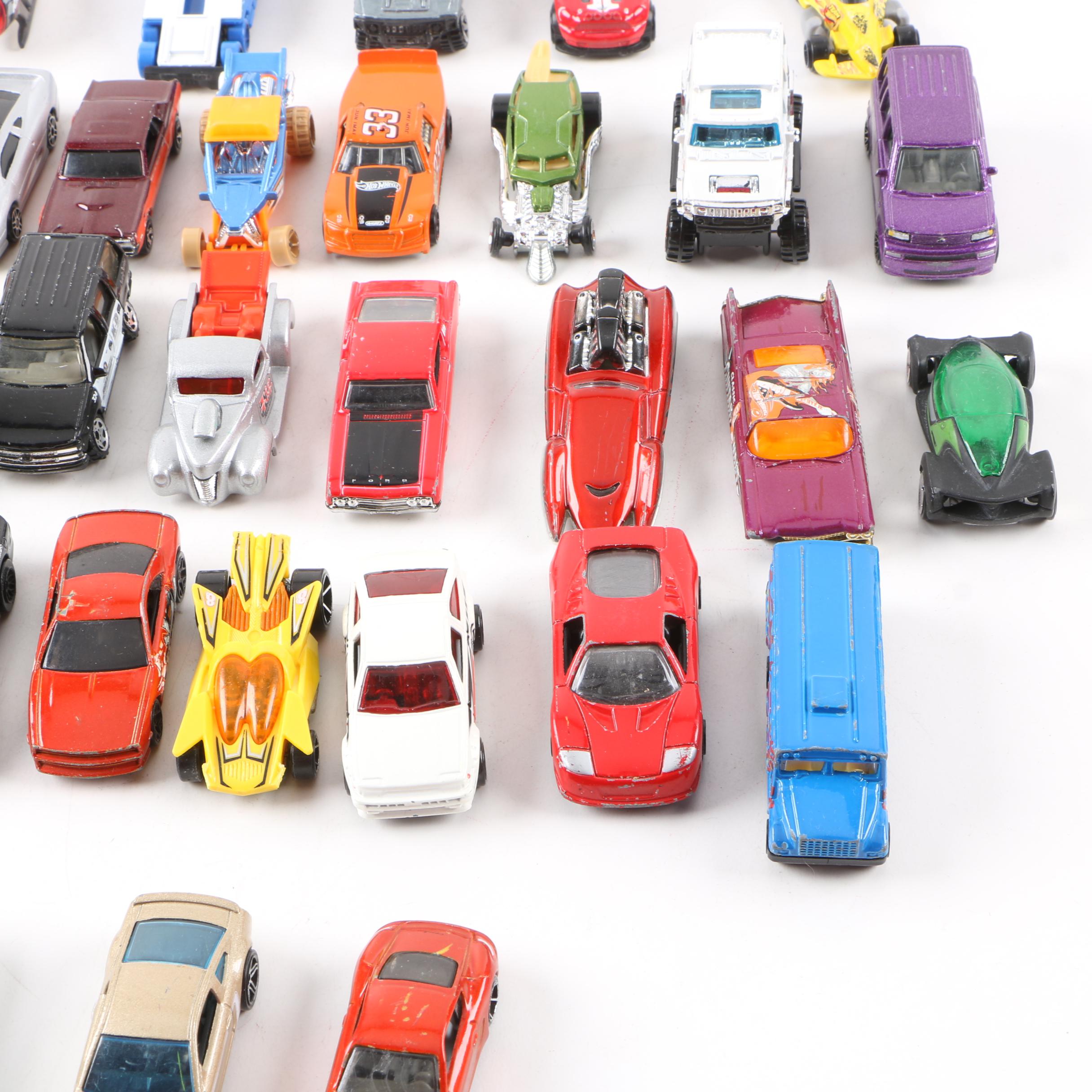 Die-Cast Car Collection with Hot Wheels Carrying Case