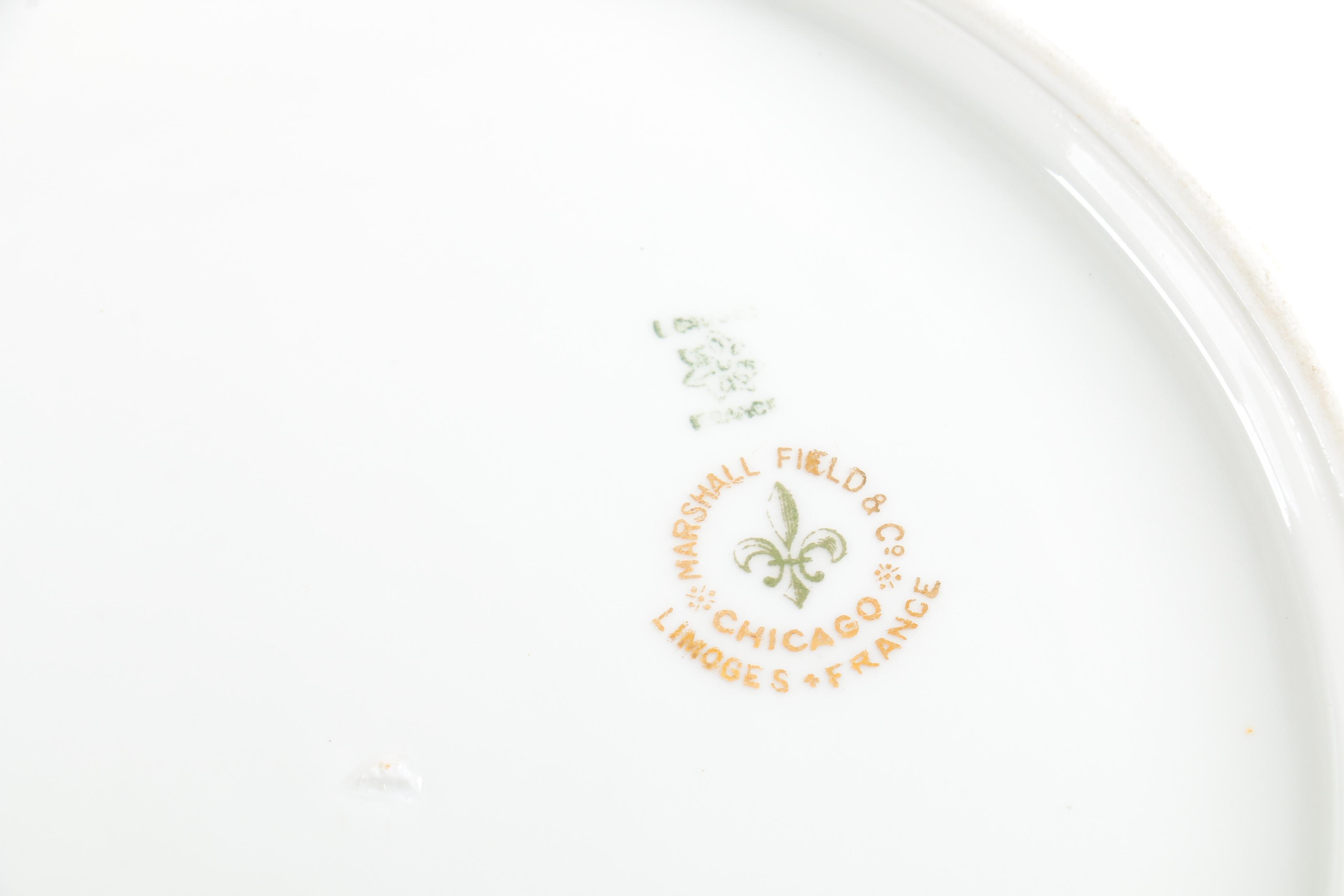 Vintage Tableware Including Elite, Haviland Limoges and Marshall Field & Co.