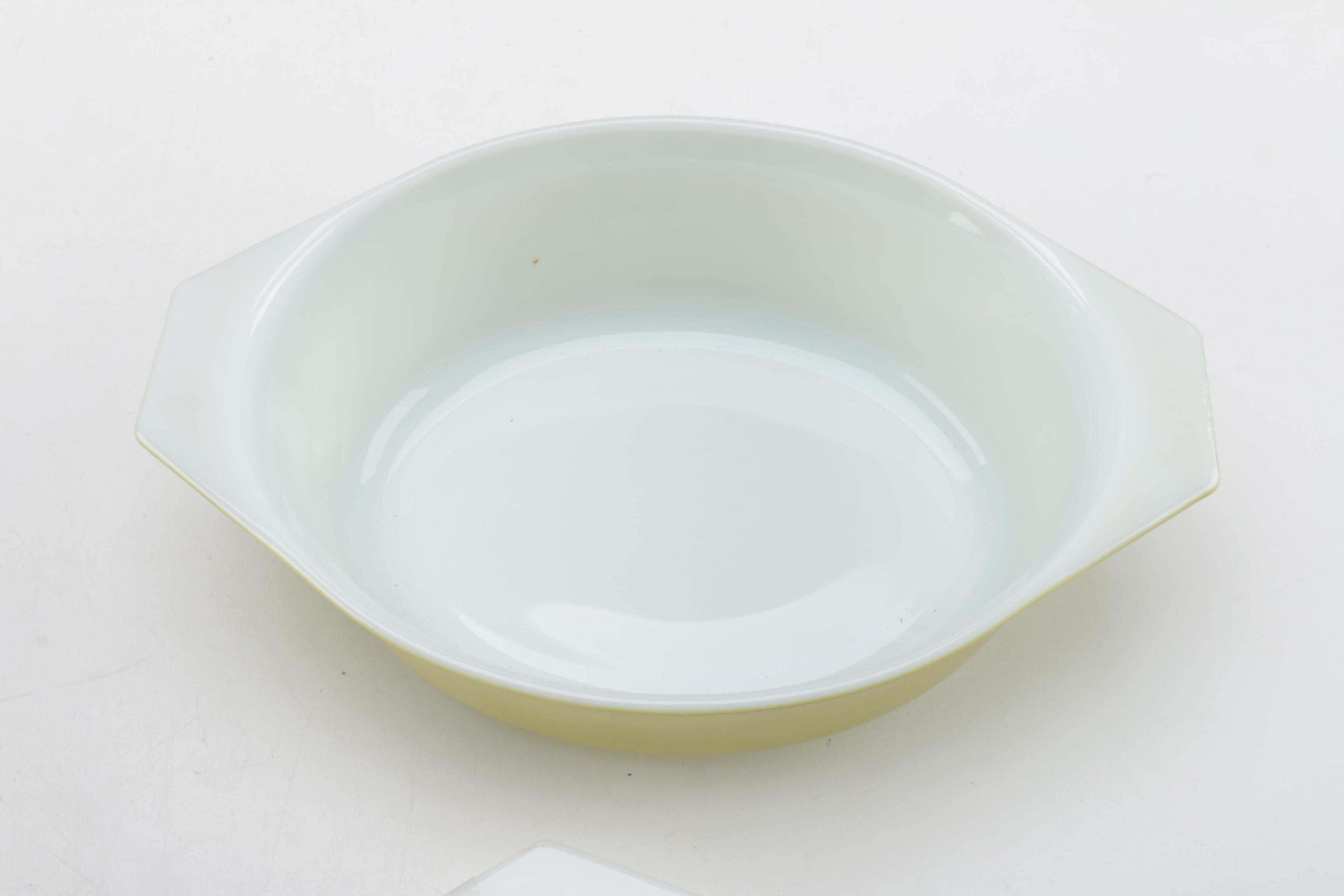 Pyrex "Verdé" Avocado Casserole Dishes, Circa 1967-1972