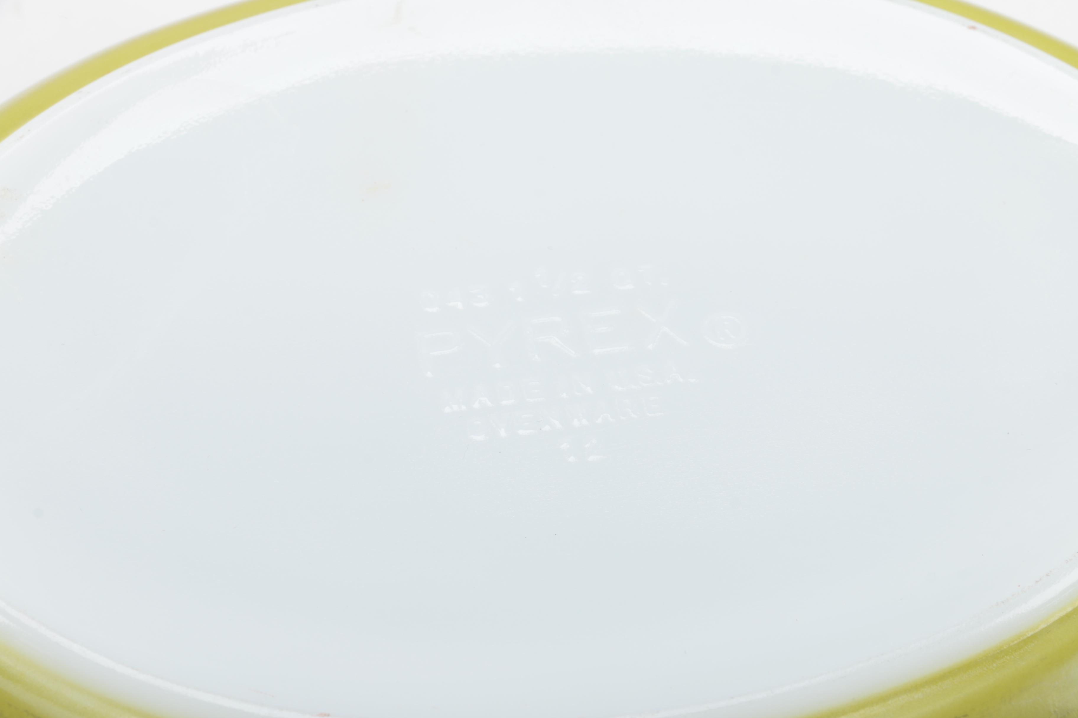 Pyrex "Verdé" Avocado Casserole Dishes, Circa 1967-1972