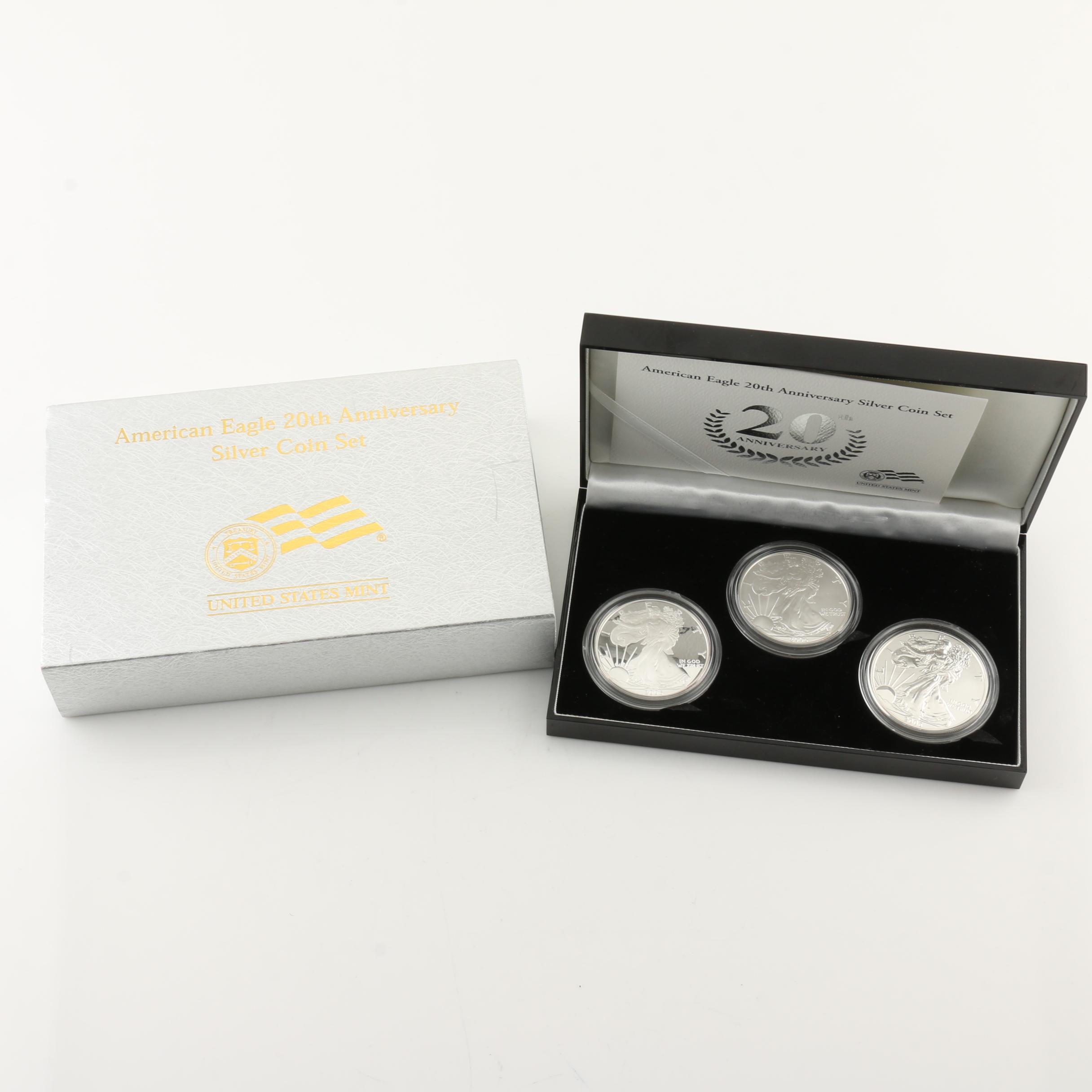 U.S Mint American Eagle 20th Anniversary Silver Coin Set