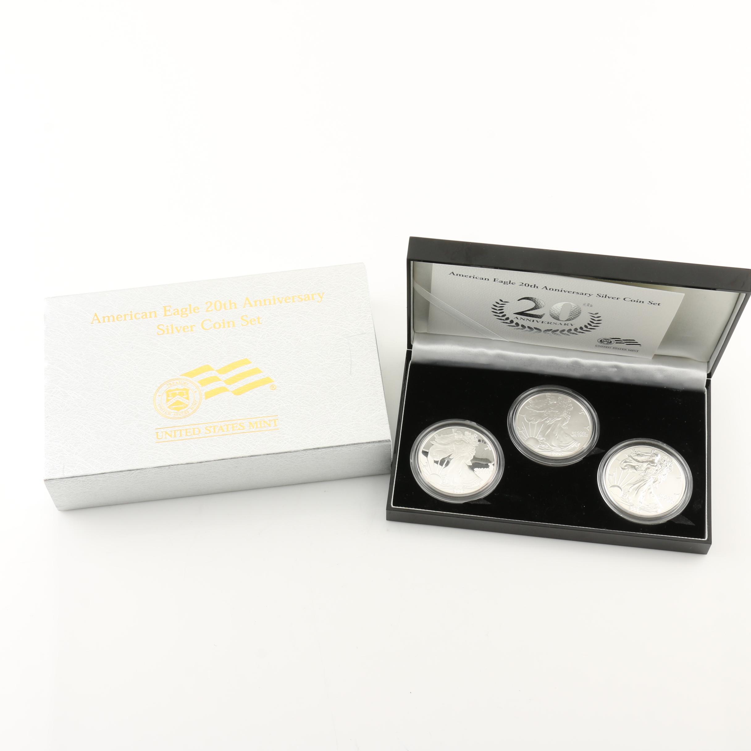 U.S Mint American Eagle 20th Anniversary Silver Coin Set
