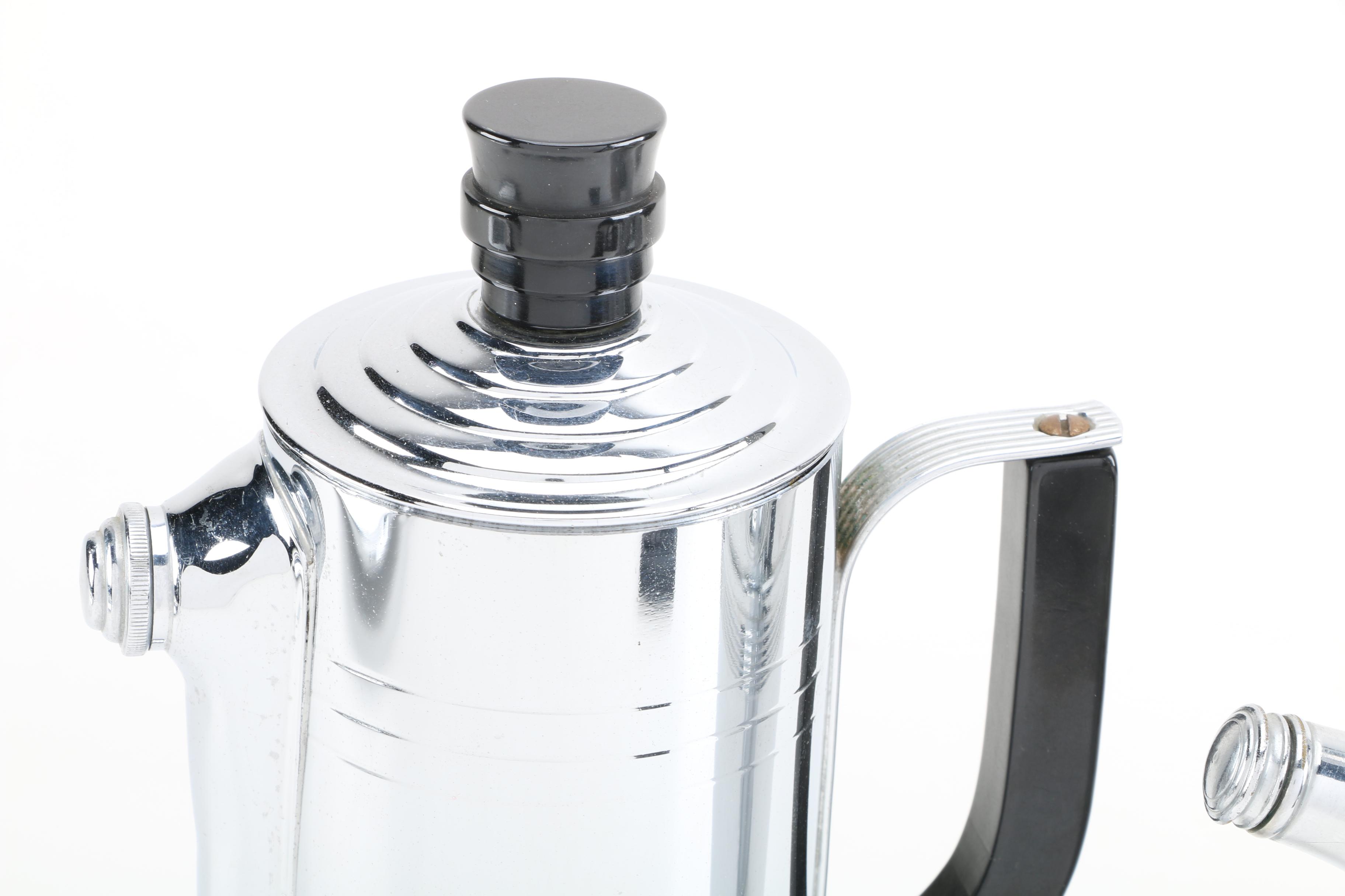 Group of Art Deco Chromed Metal Barware