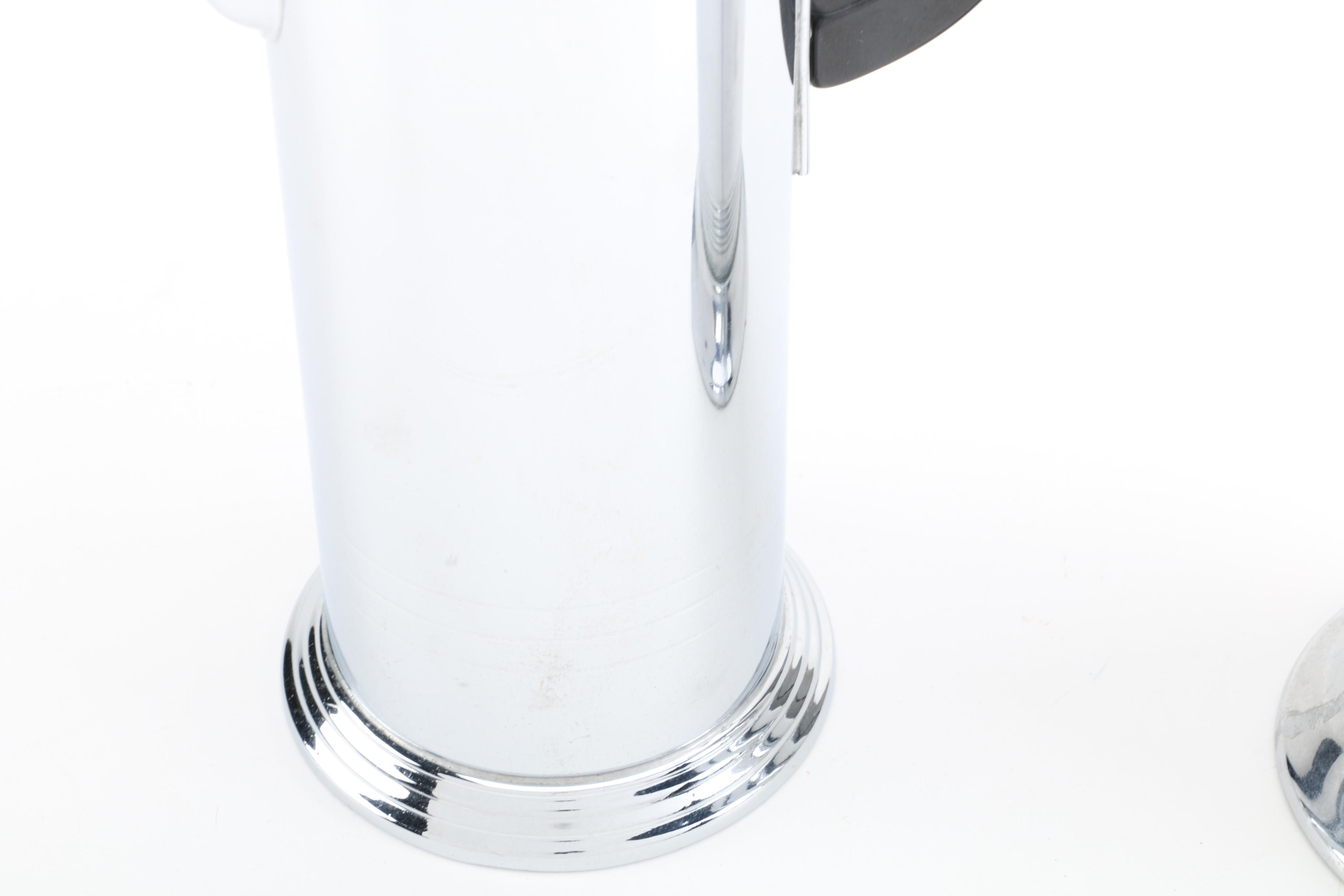 Group of Art Deco Chromed Metal Barware