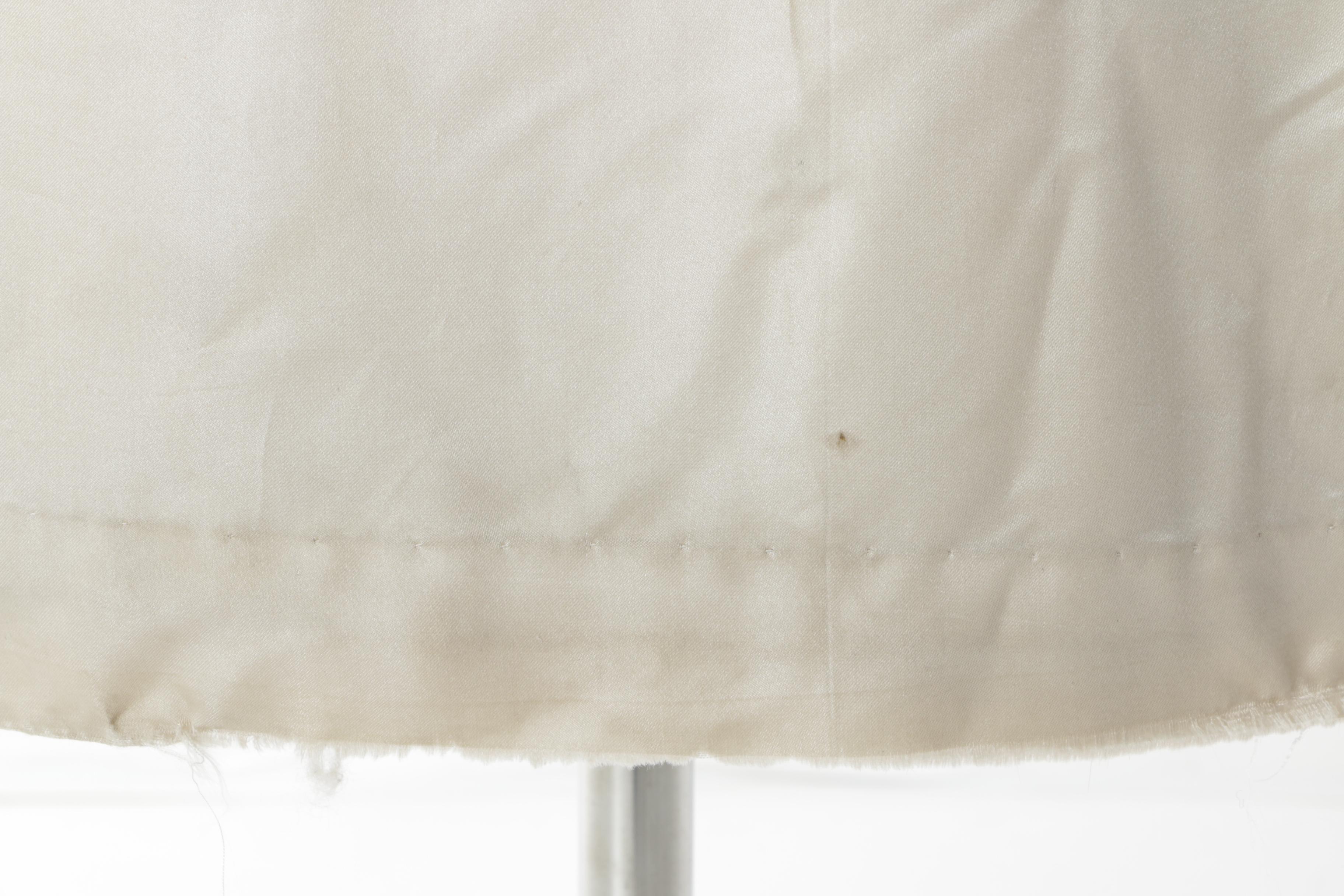 Women's Platinum Mink Fur Coat with White Fox Fur Collar