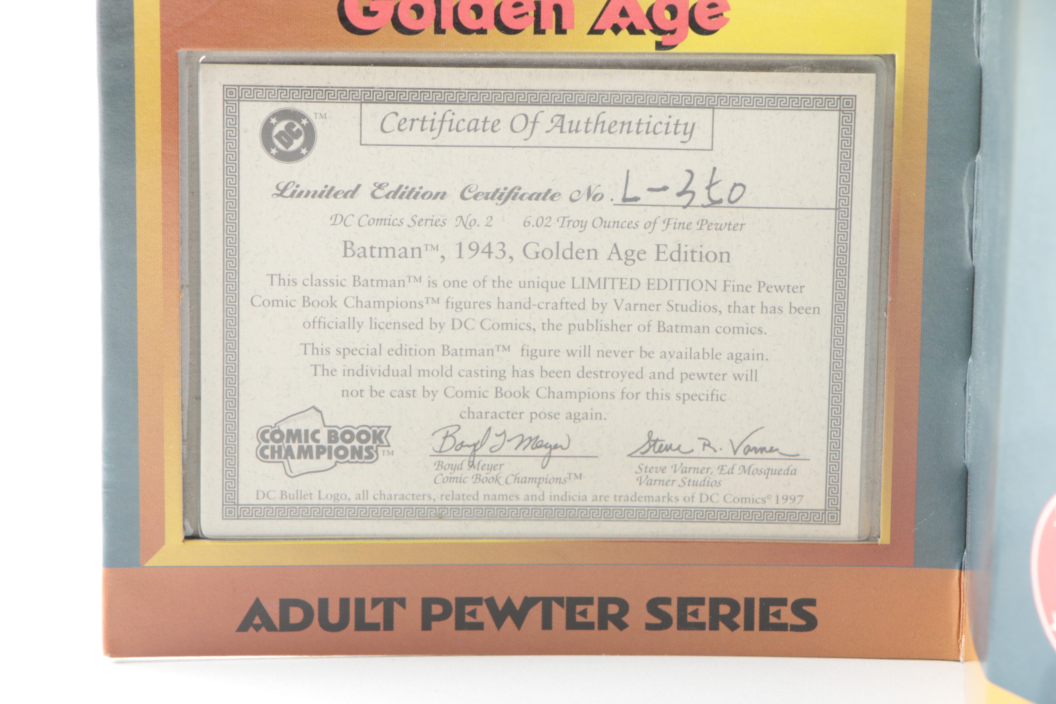 Comic Book Champions "Golden Age" Pewter Figurines