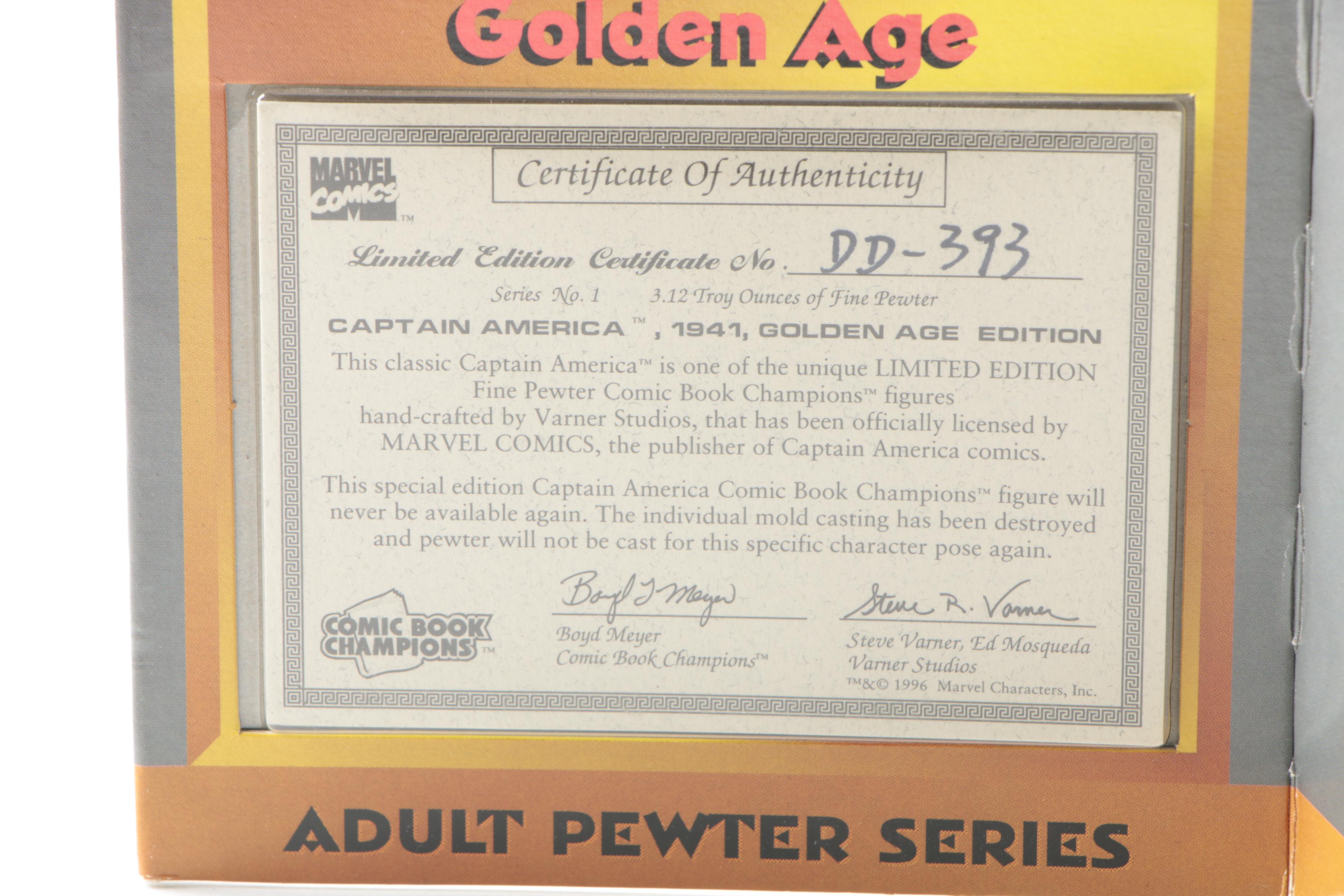 Comic Book Champions "Golden Age" Pewter Figurines