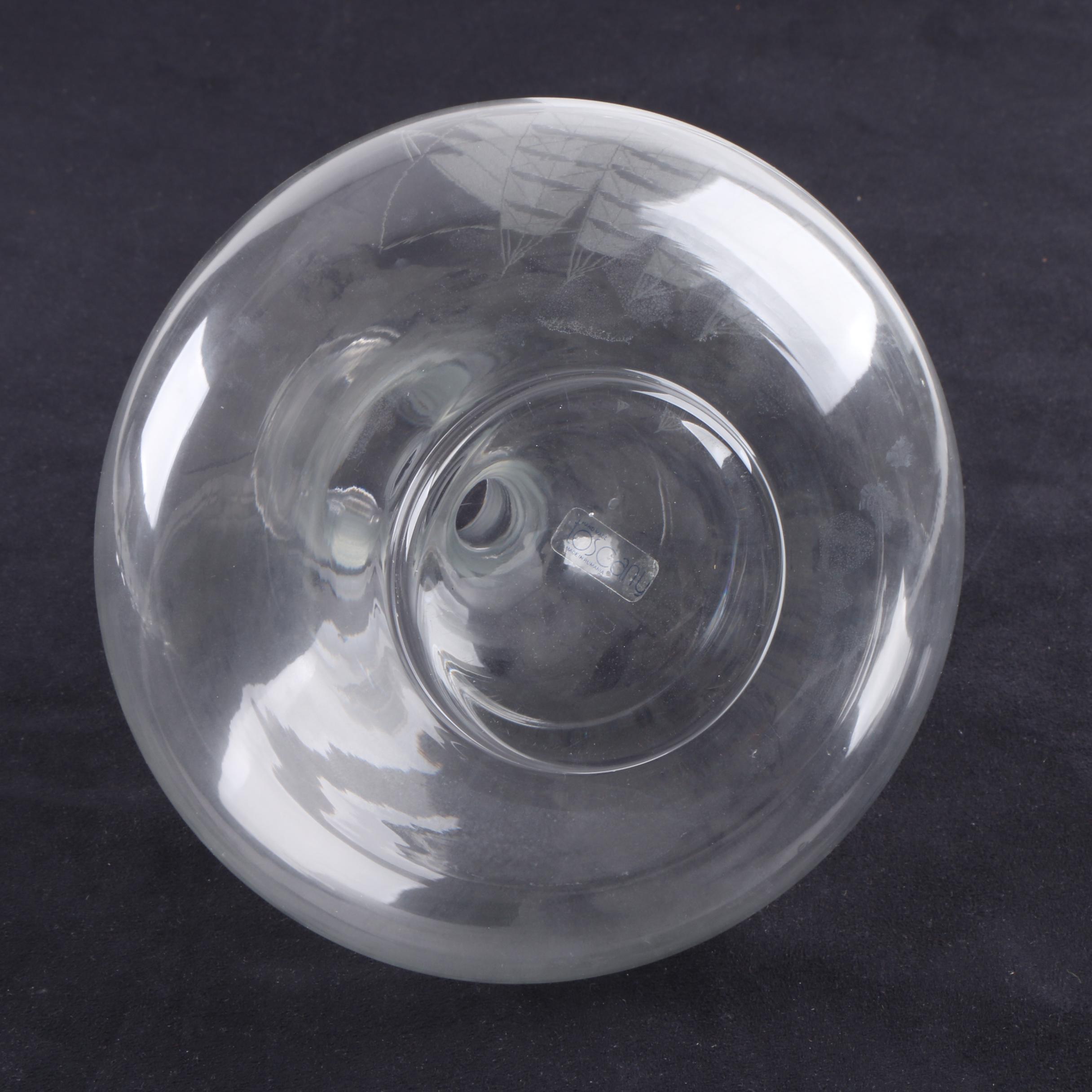 Toscany "Clipper" Etched Glass Decanter and Stemware