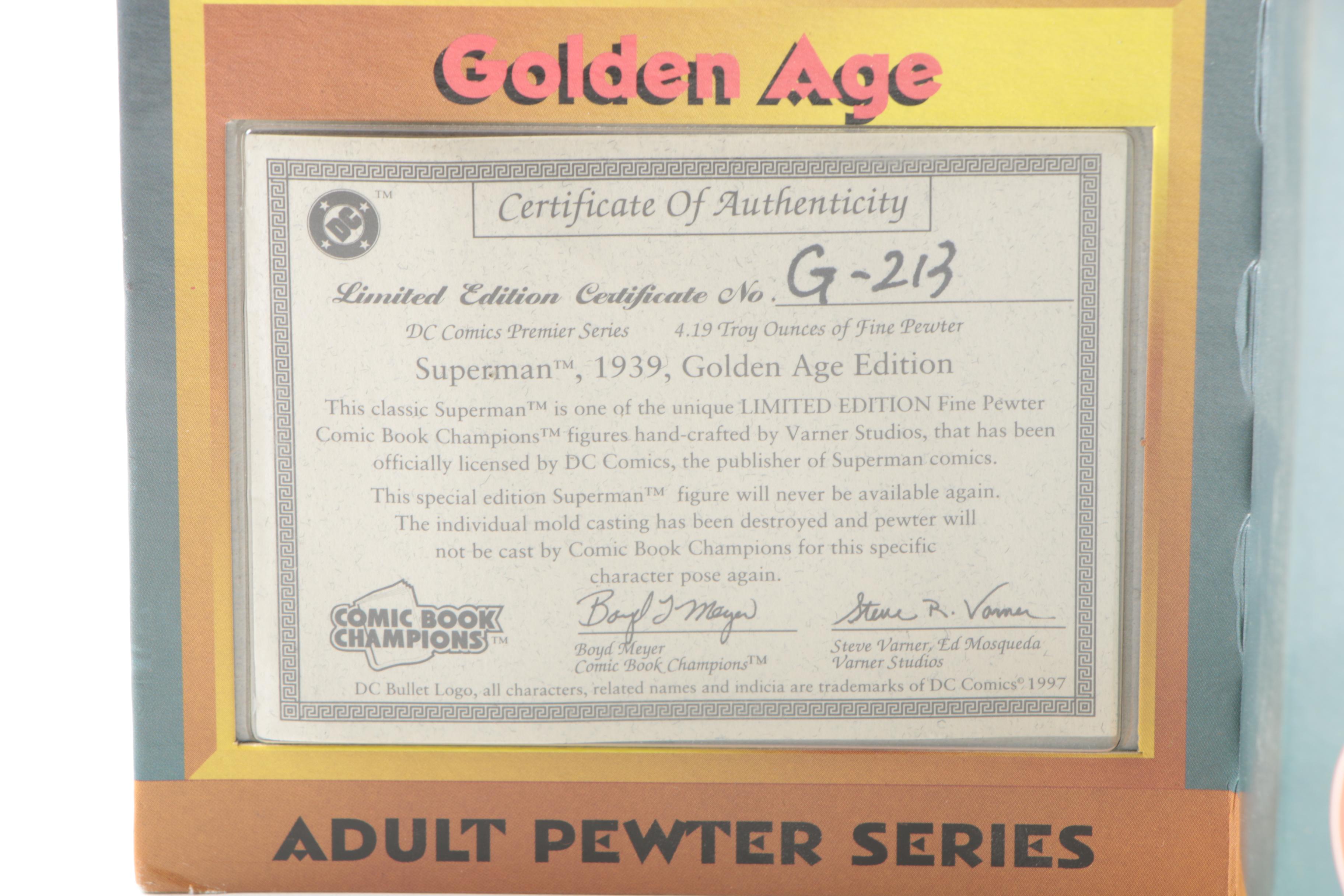 Comic Book Champions "Golden Age" Pewter Figurines