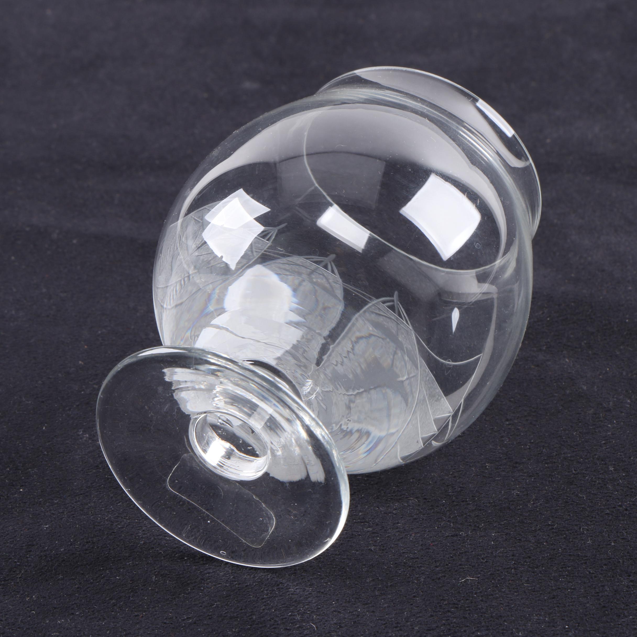 Toscany "Clipper" Etched Glass Decanter and Stemware