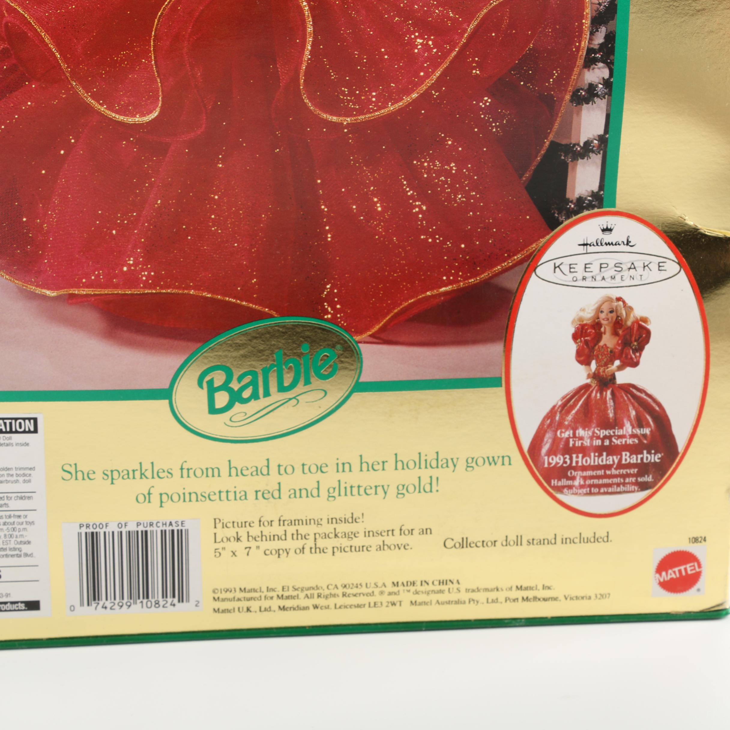 Nine Holiday Themed Barbie Dolls