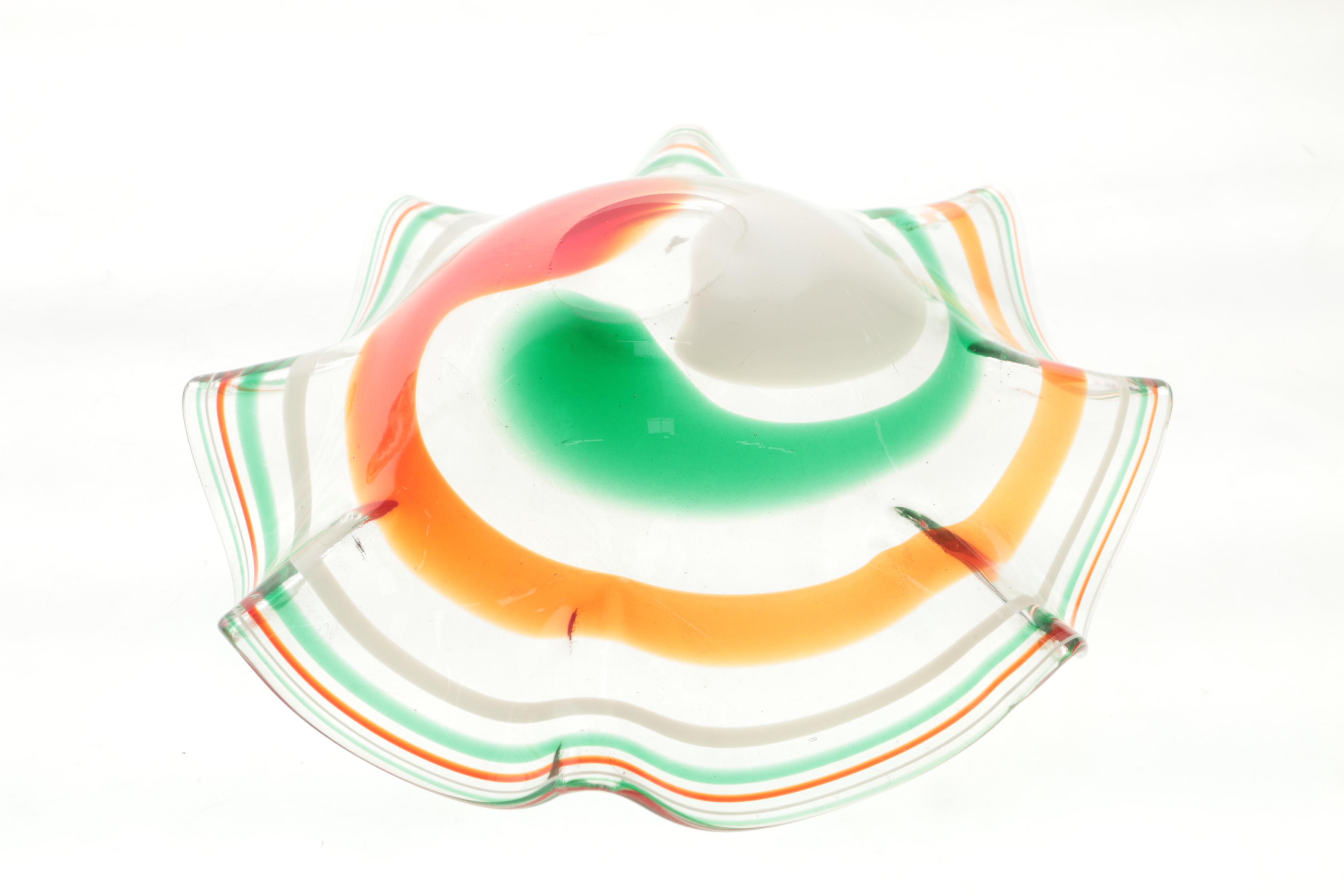 Serveware Including Art Glass and Duncan & Miller "Canterbury Opalescent"
