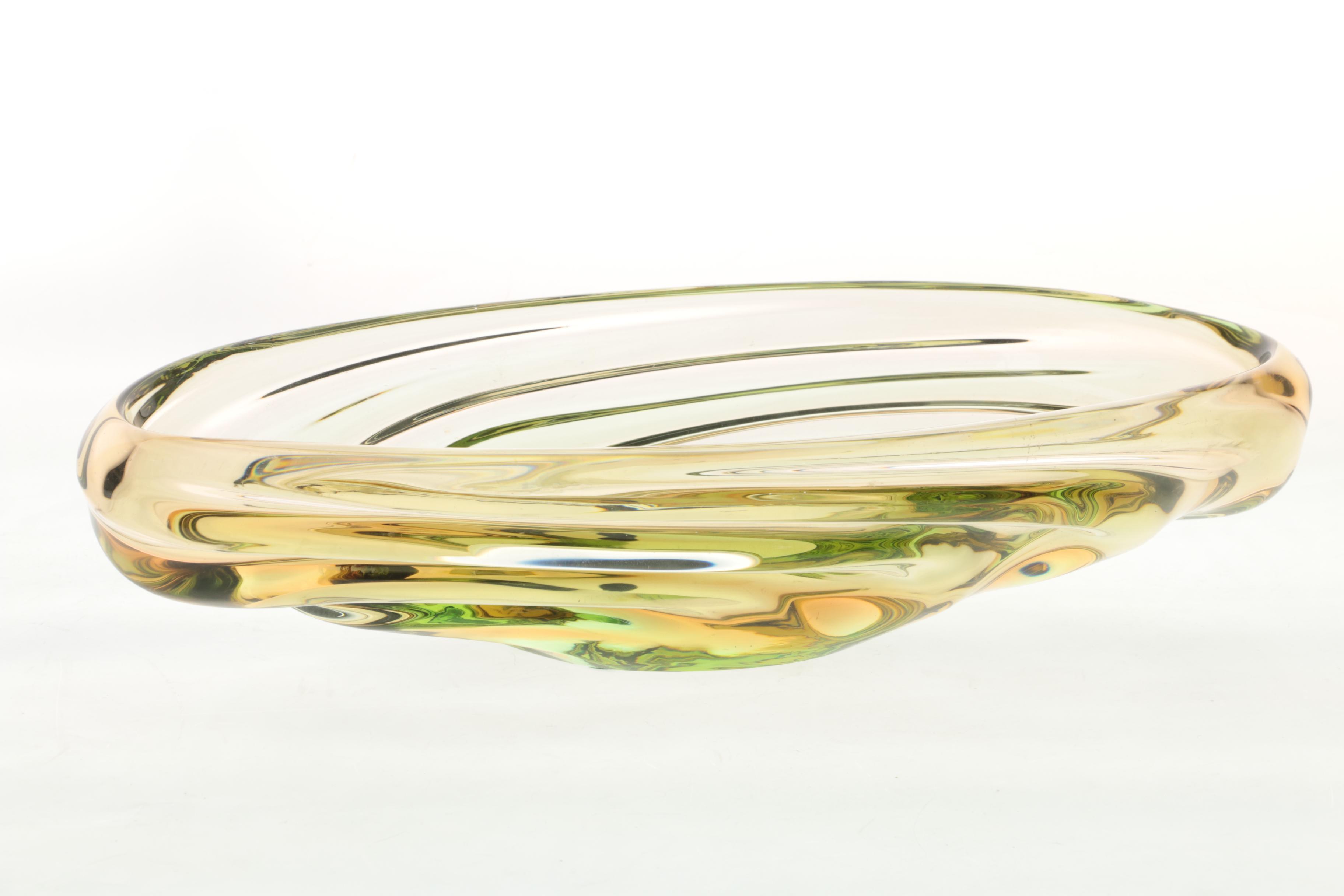 Serveware Including Art Glass and Duncan & Miller "Canterbury Opalescent"