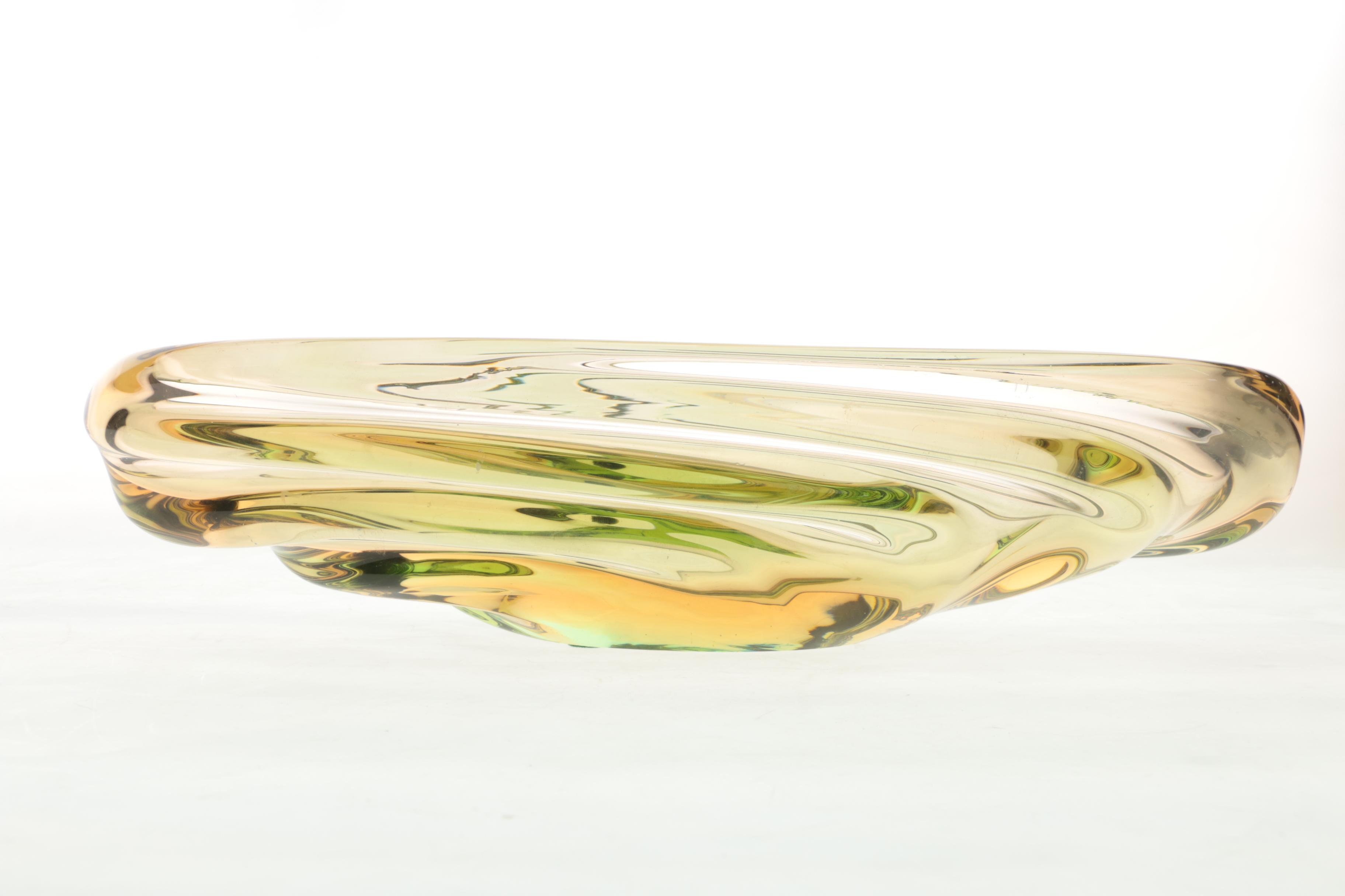 Serveware Including Art Glass and Duncan & Miller "Canterbury Opalescent"