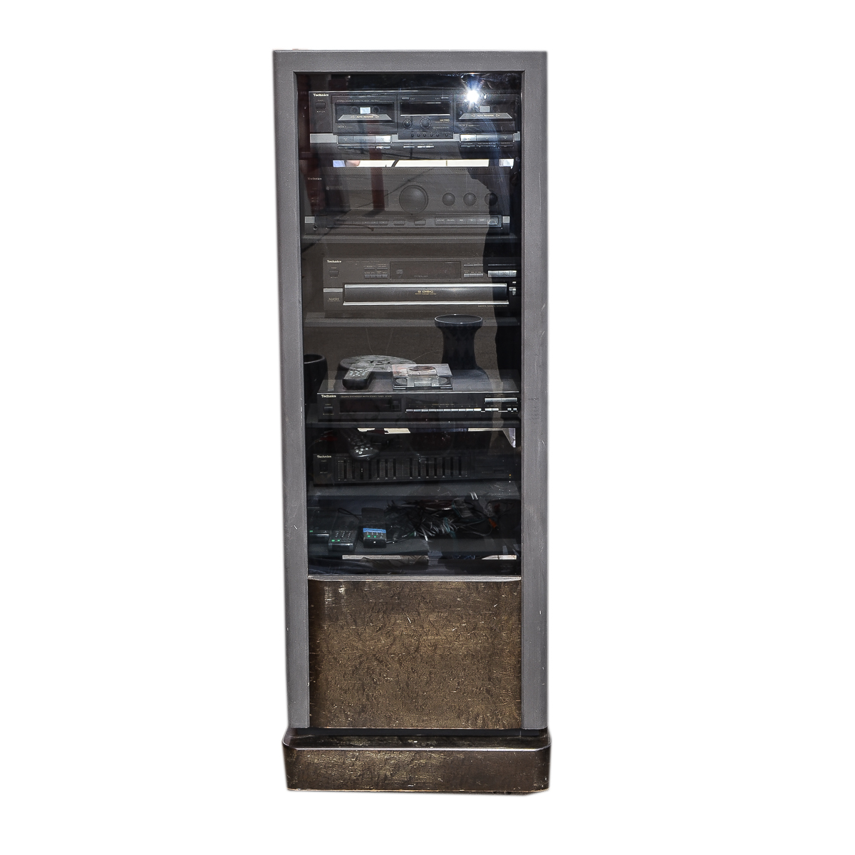 Technics Home Stereo System Equipment with Cabinet