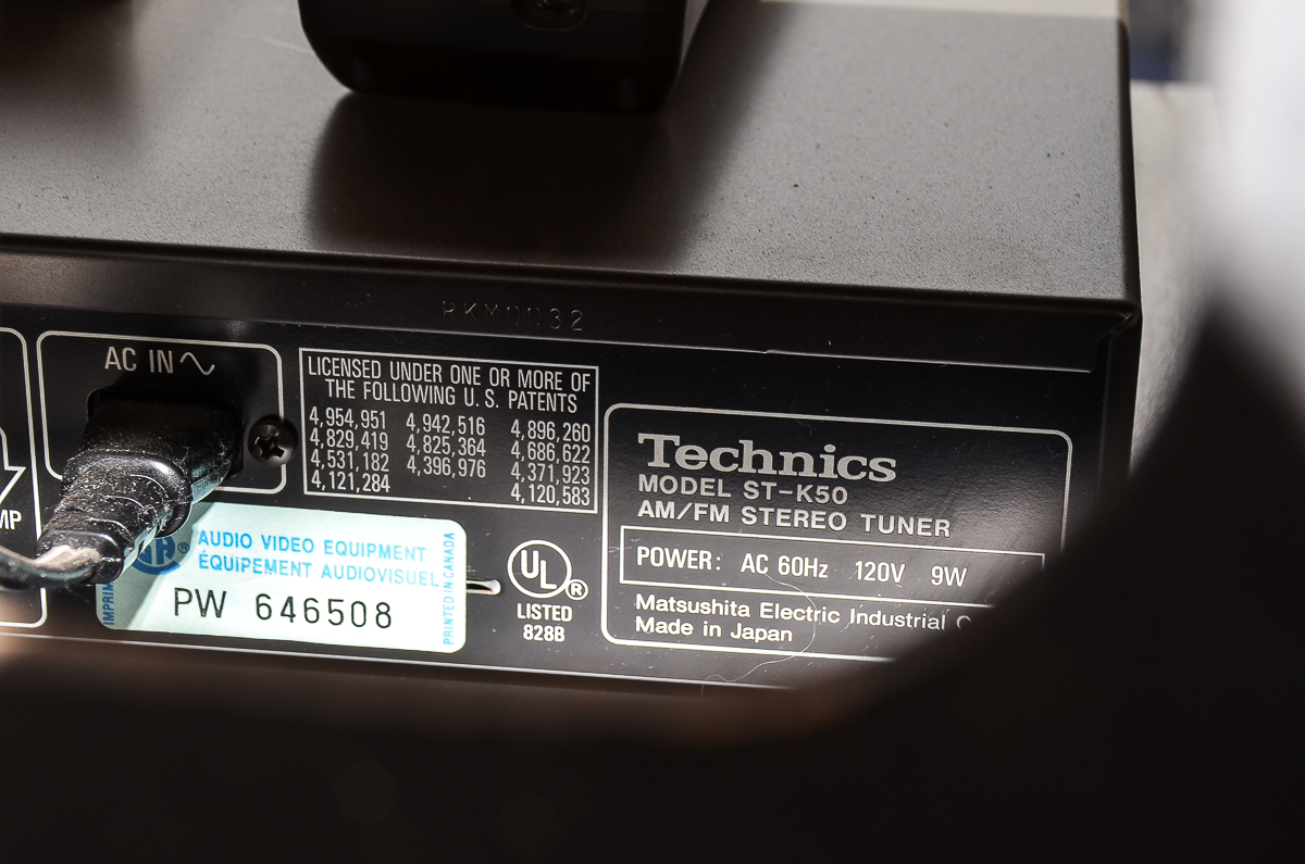 Technics Home Stereo System Equipment with Cabinet