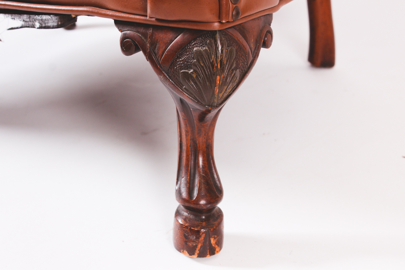 Vintage Brown Barrel Back Club Chair