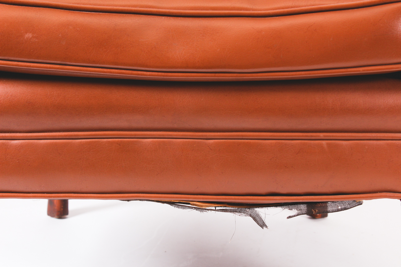 Vintage Brown Barrel Back Club Chair