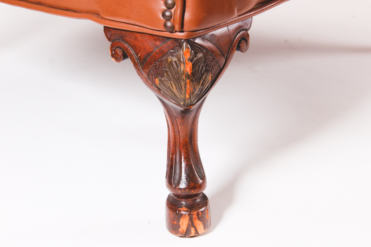 Vintage Brown Barrel Back Club Chair