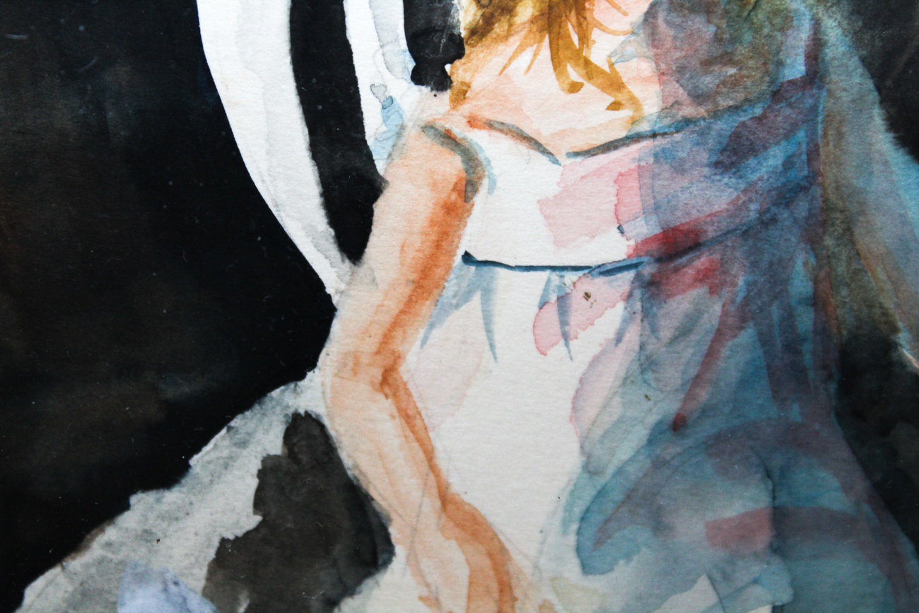 Annetta Nichols Watercolor Portrait of Girl