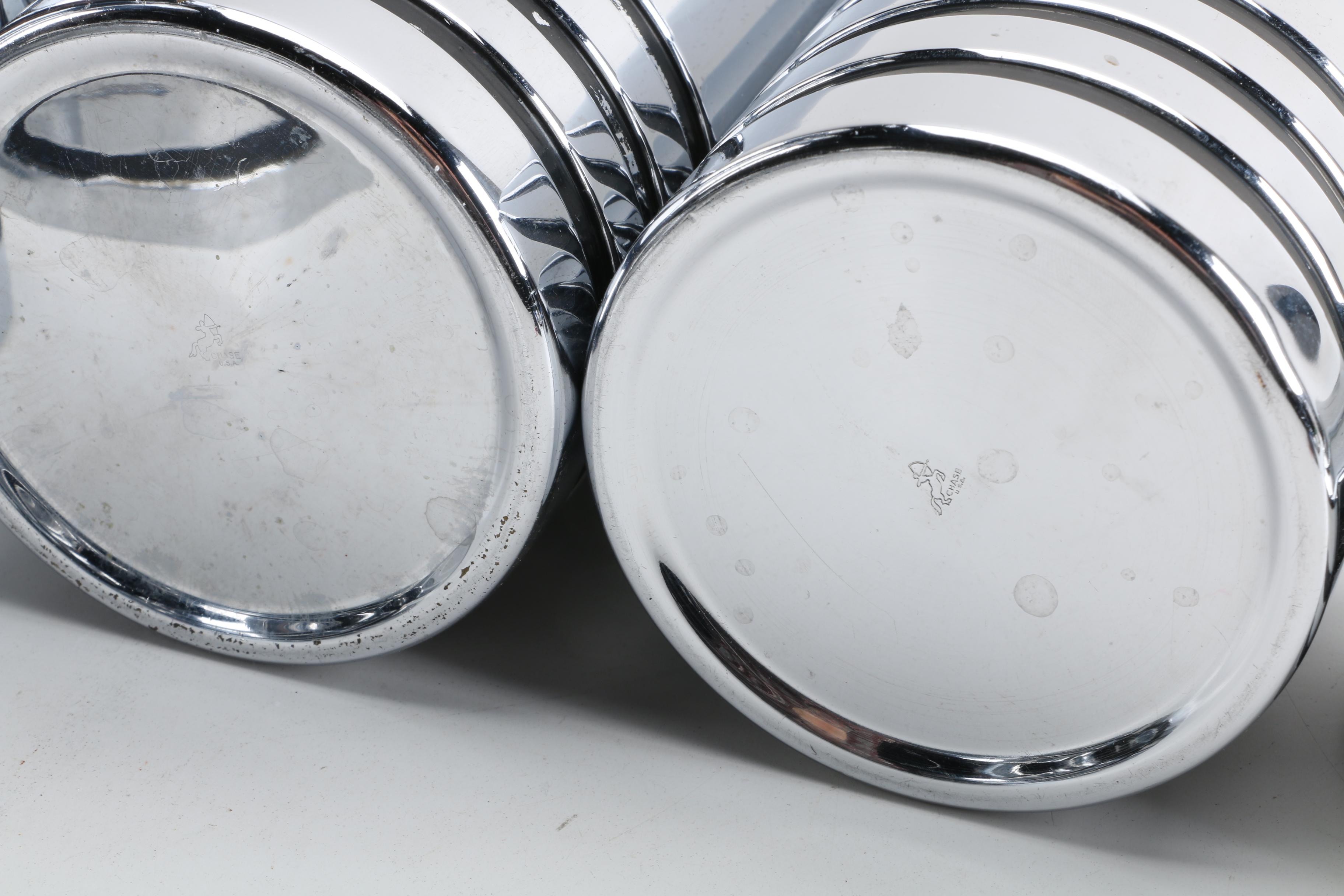 Group of Art Deco Chromed Metal Cocktail Shakers by Chase