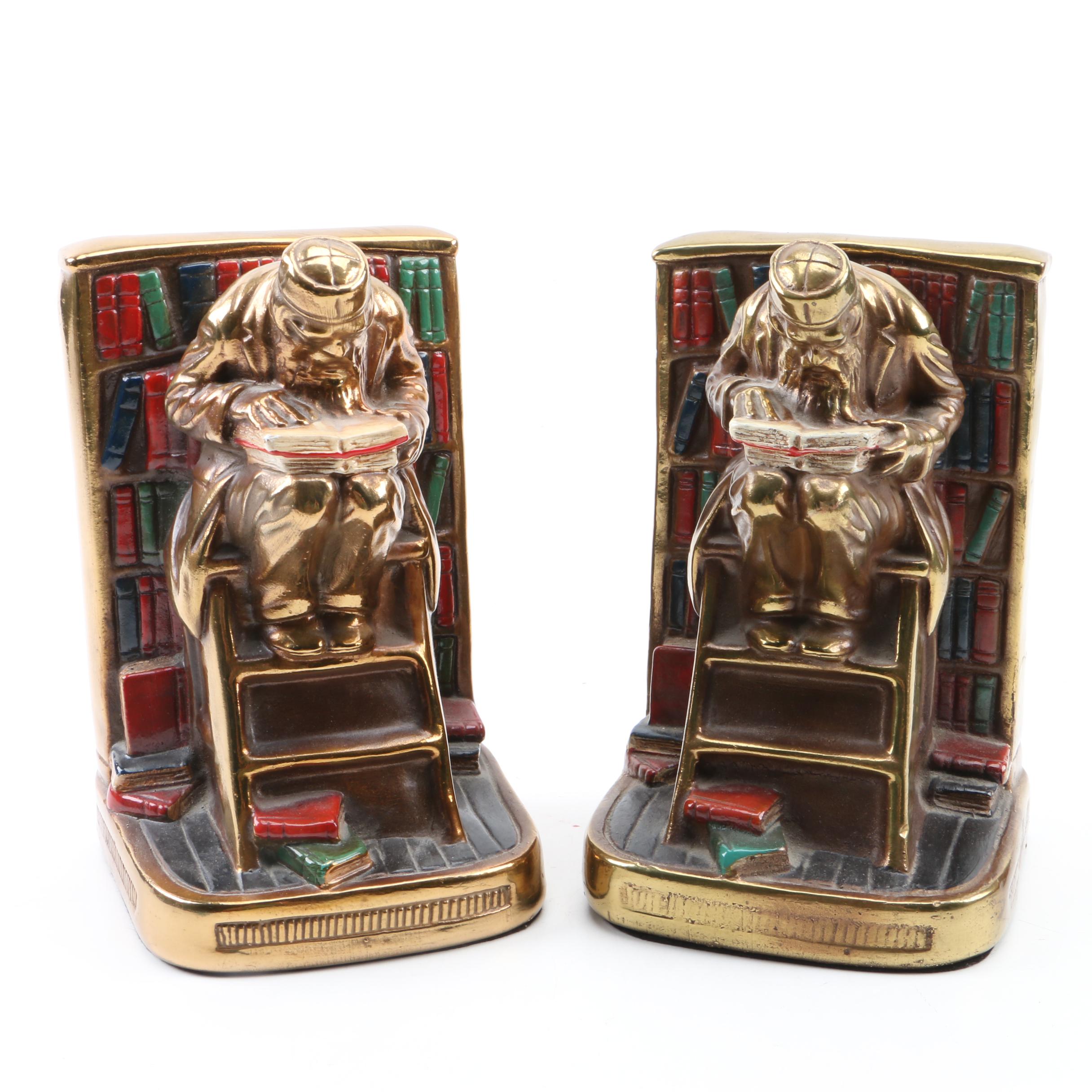 Vintage Marion Bronze style Librarian Bookends