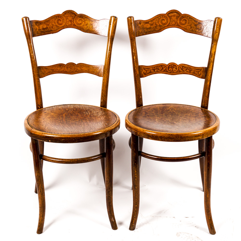 Vintage Fischel Stenciled Bistro Chairs