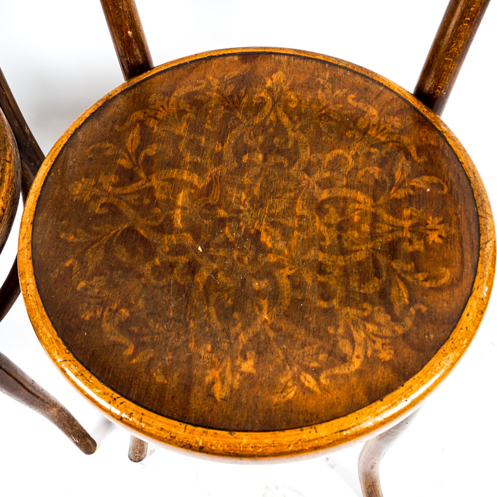 Vintage Fischel Stenciled Bistro Chairs