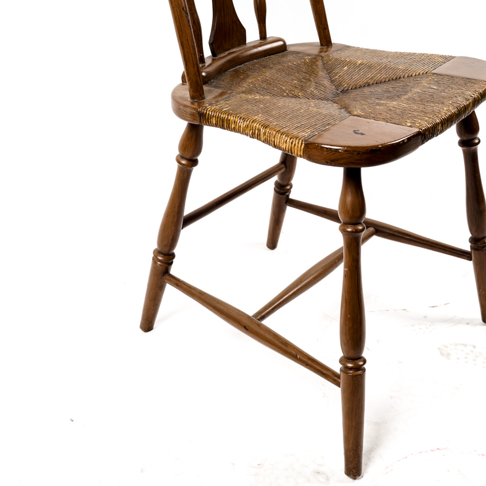 Vintage Rush Seat Side Chair