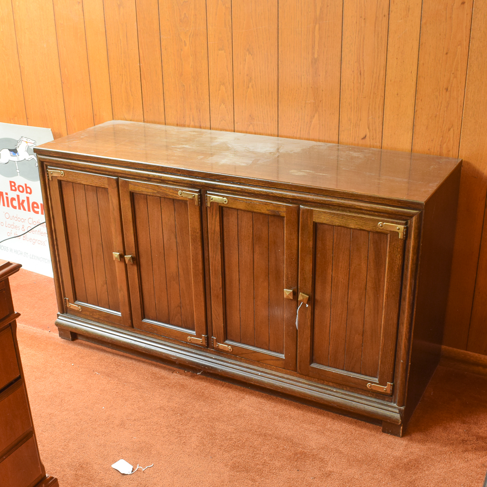 Vintage Drexel Wood Credenza