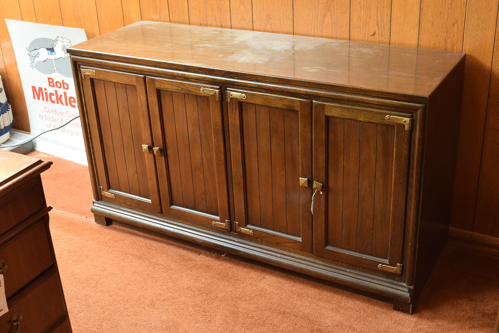 Vintage Drexel Wood Credenza