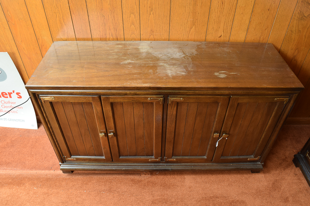 Vintage Drexel Wood Credenza