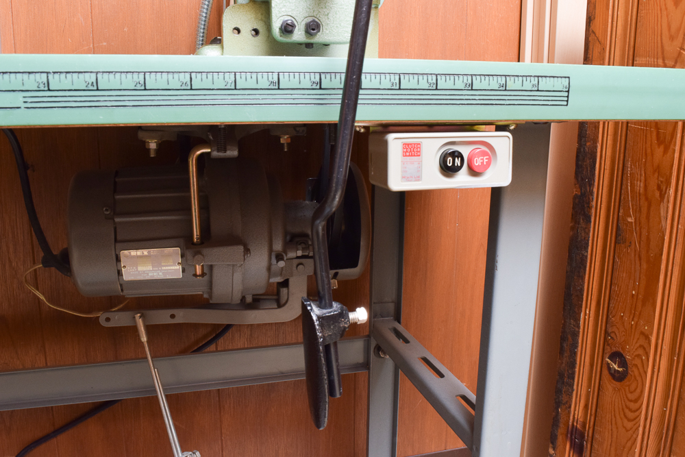 Rex Blindstitch Industrial Pant Hemming Machine, Table and Lamp