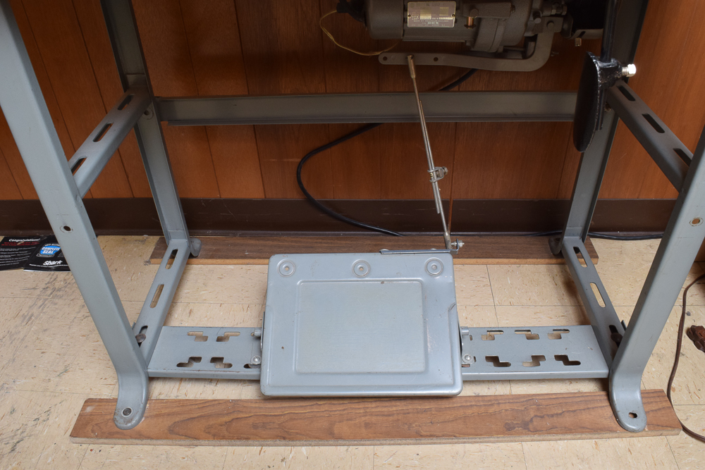 Rex Blindstitch Industrial Pant Hemming Machine, Table and Lamp