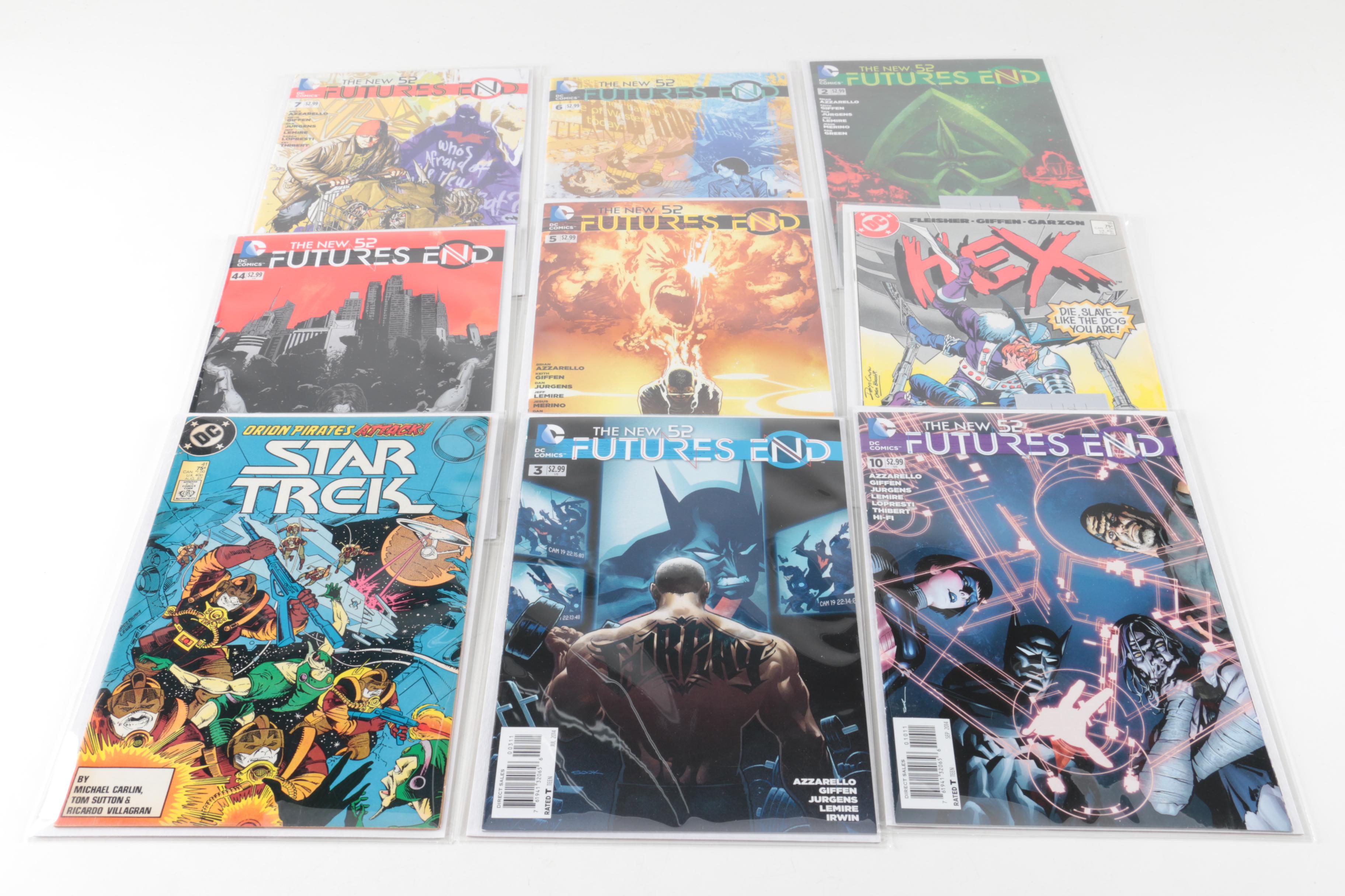 "Star Trek", "Futures End" "He-Man", "Jonah Hex"and "V" DC Comics