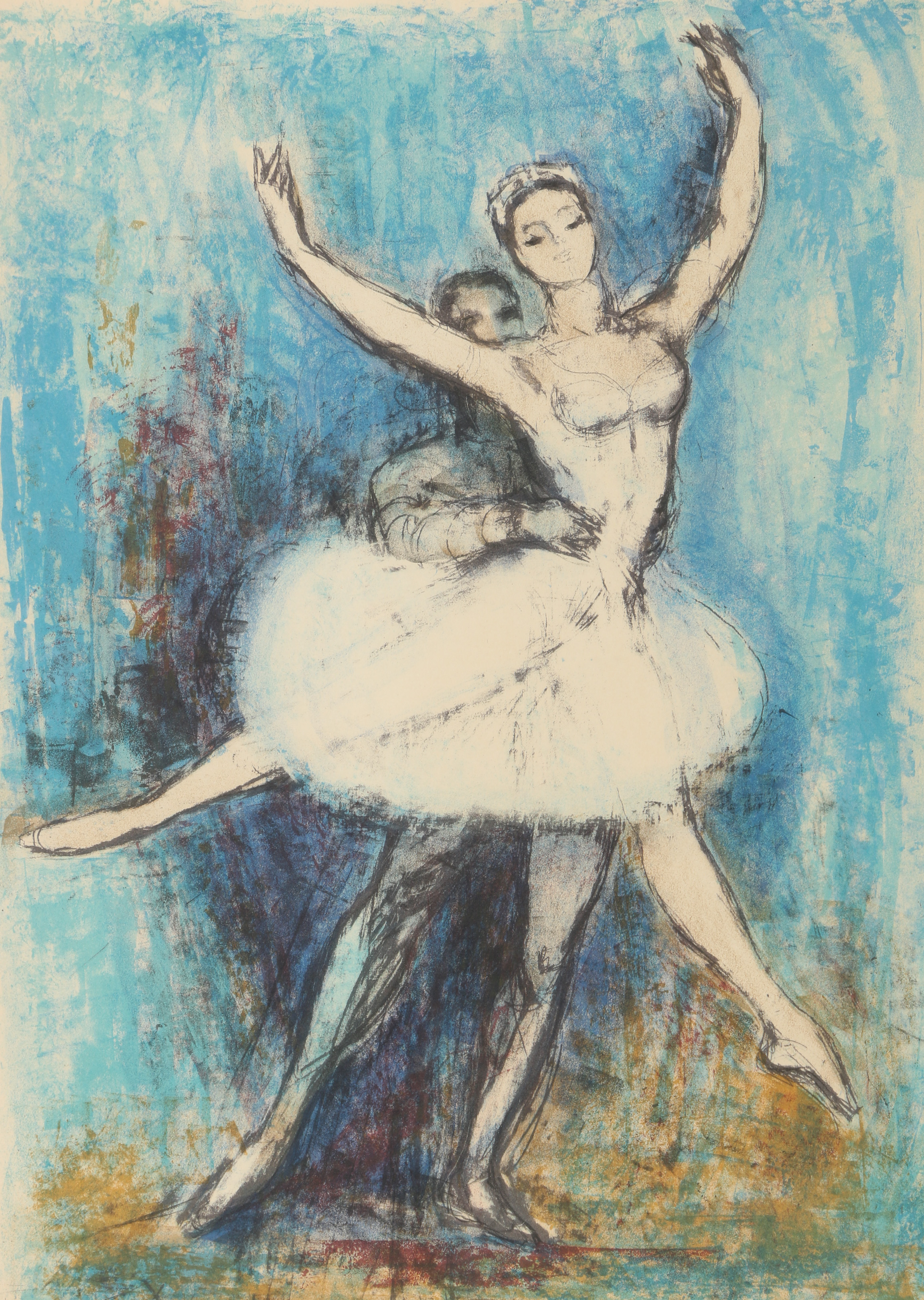 Gerda Akesson Color Lithograph "Giselle"